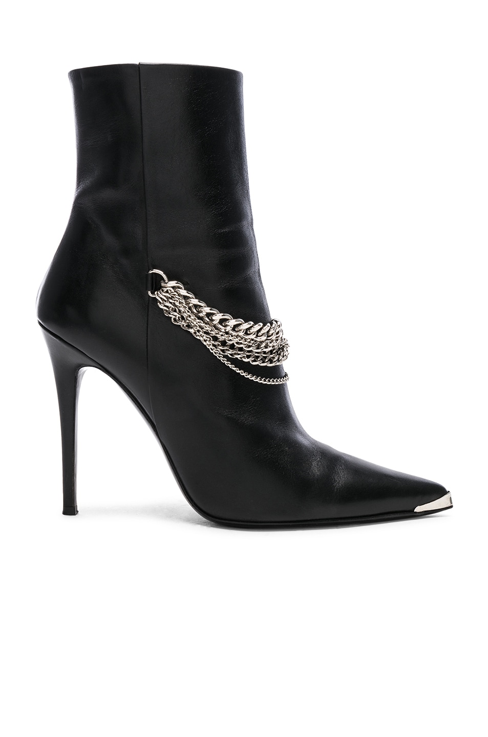 Image 1 of Amiri Leather Western Chain Boots in Black