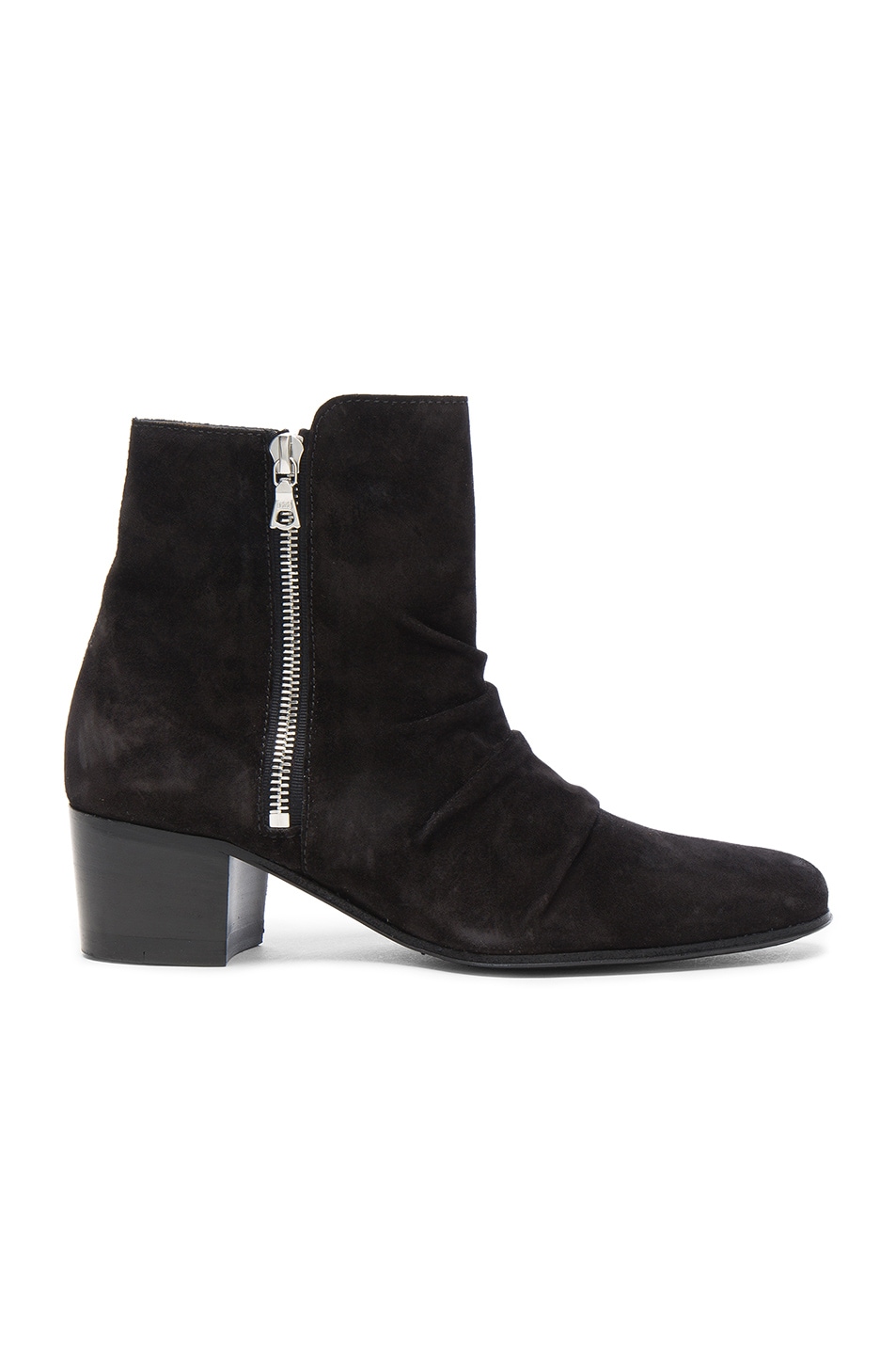 Image 1 of Amiri Suede Stack Boots in Black Suede