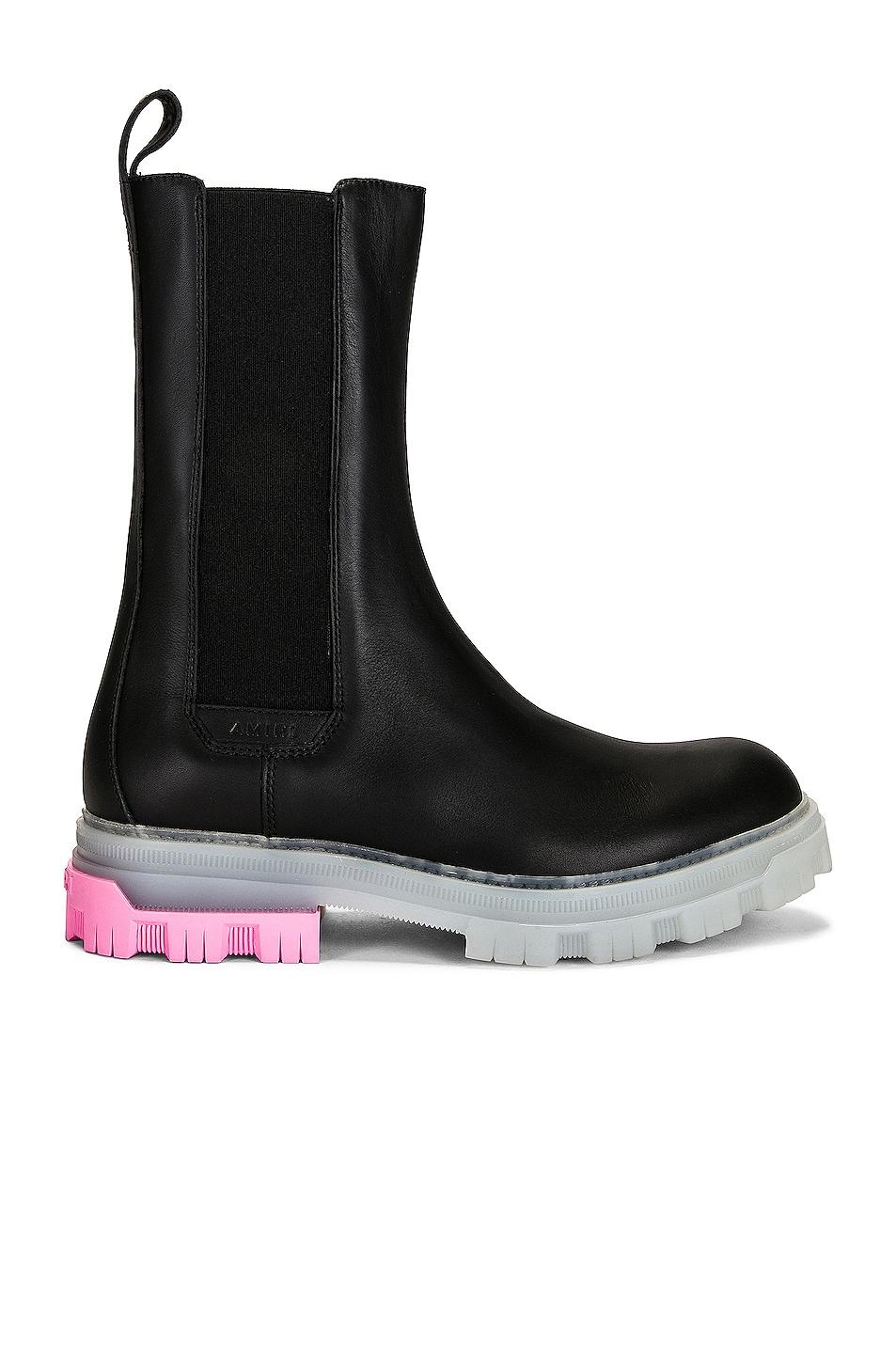Image 1 of Amiri Military Chelsea Boot in Black & Pink