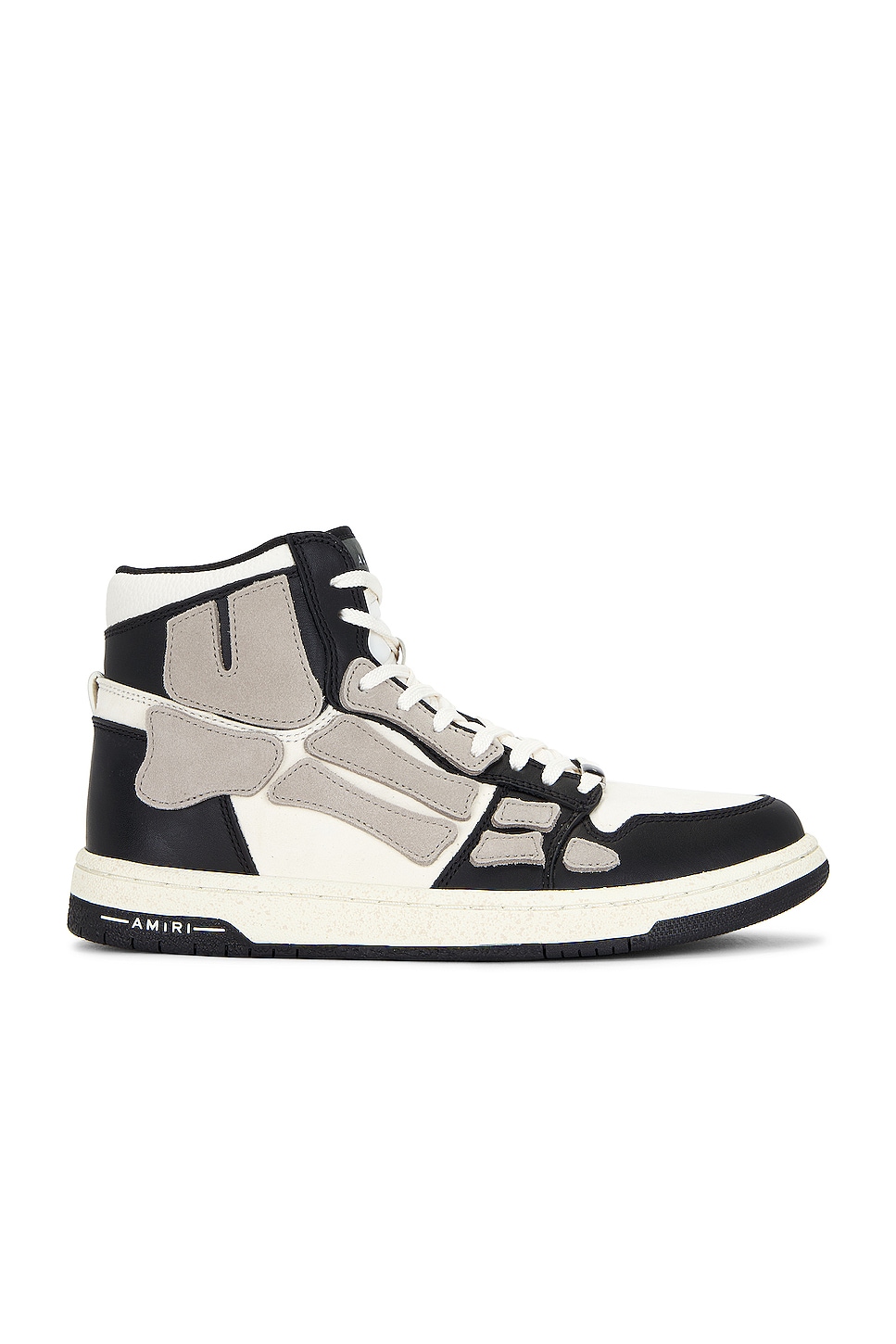 Image 1 of Amiri Skeltop High Sneaker in Black & Alabaster