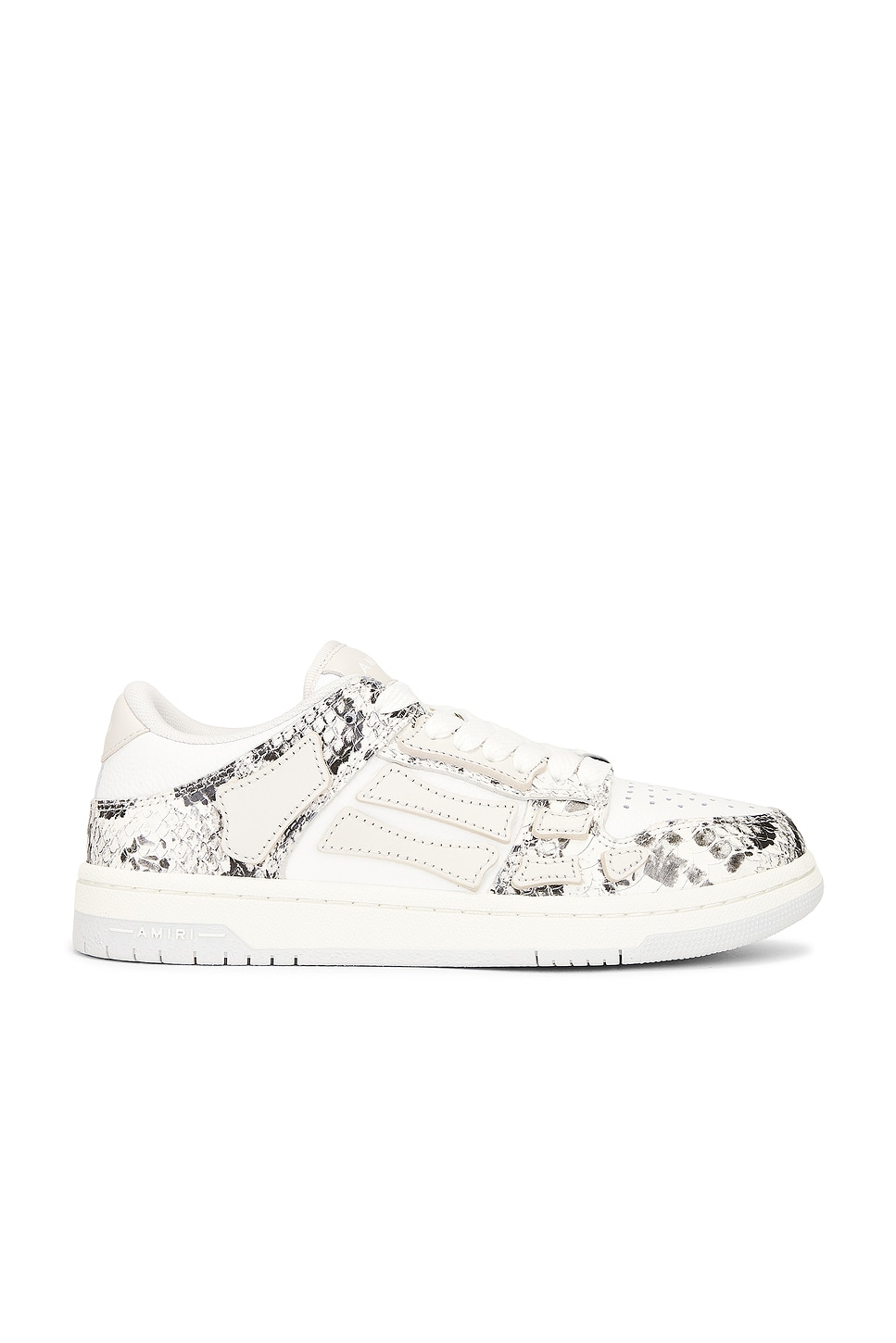 Shop Amiri Snake Skel Top Low Sneaker In Alabaster