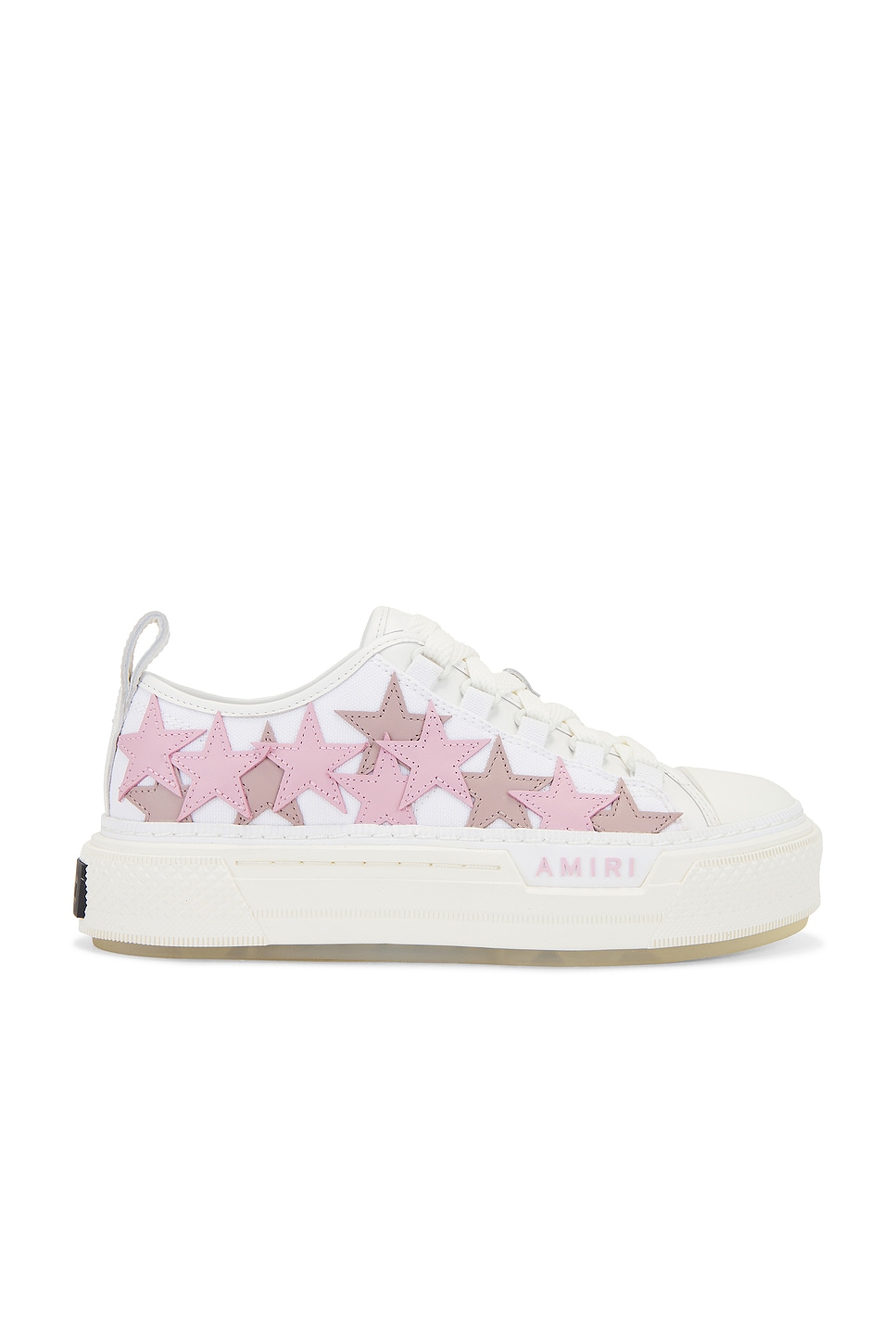 Shop Amiri Stars Court Low Top Sneaker In White & Pink