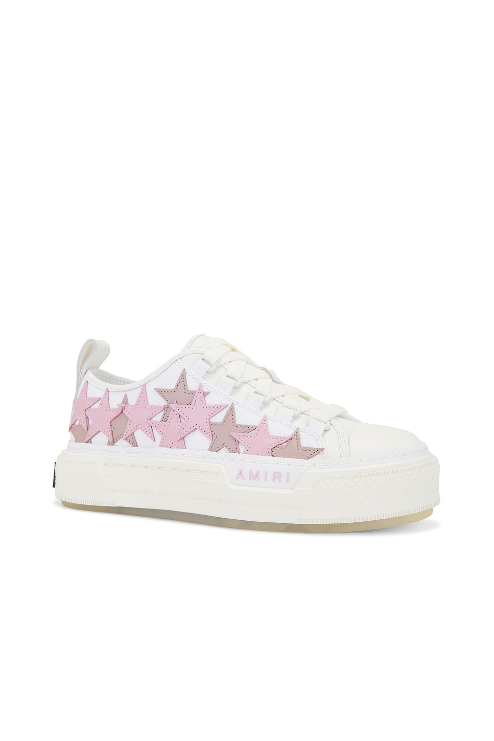 Shop Amiri Stars Court Low Top Sneaker In White & Pink