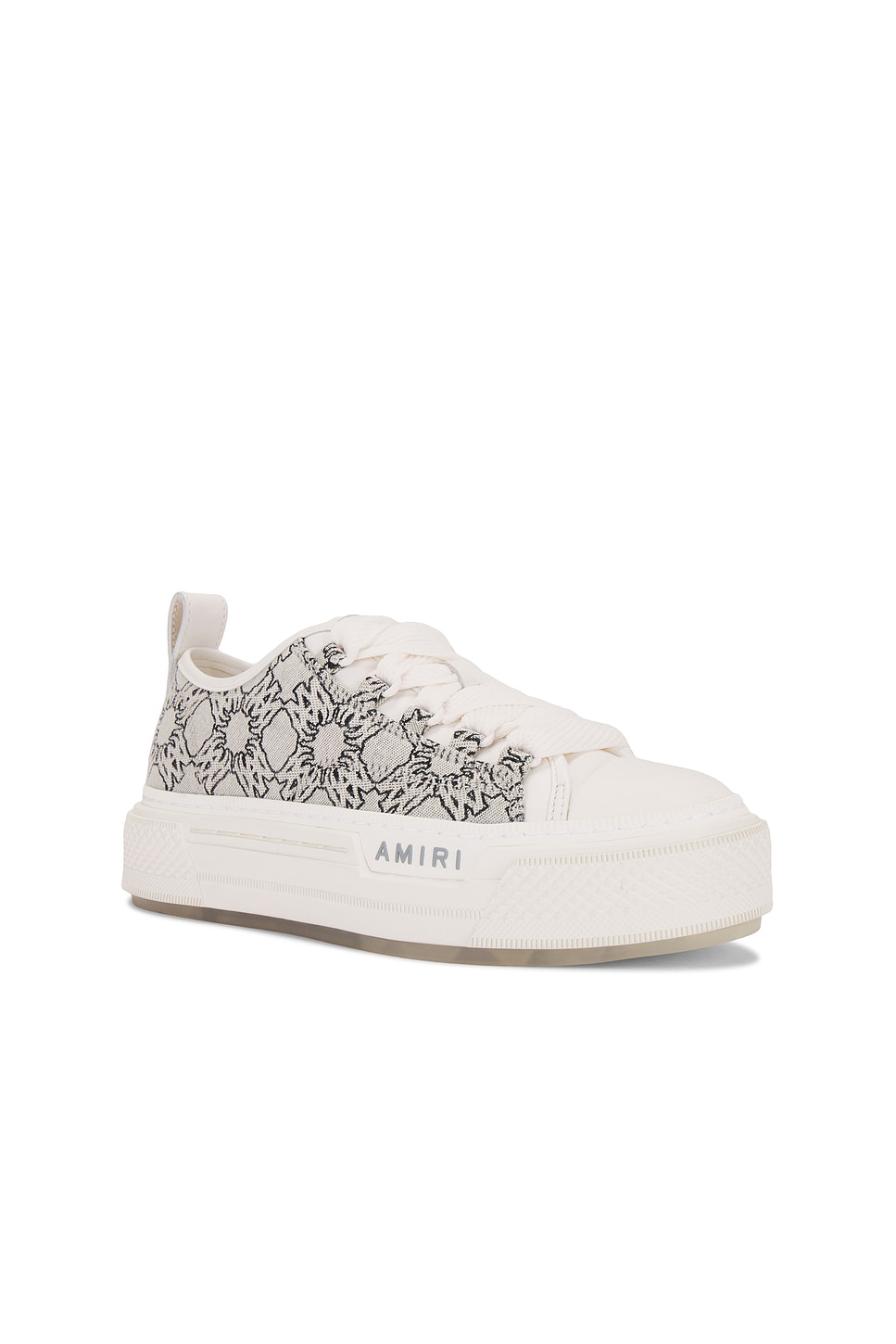 Amiri Ma Quad Jacquard Court Low Sneakers In Grey