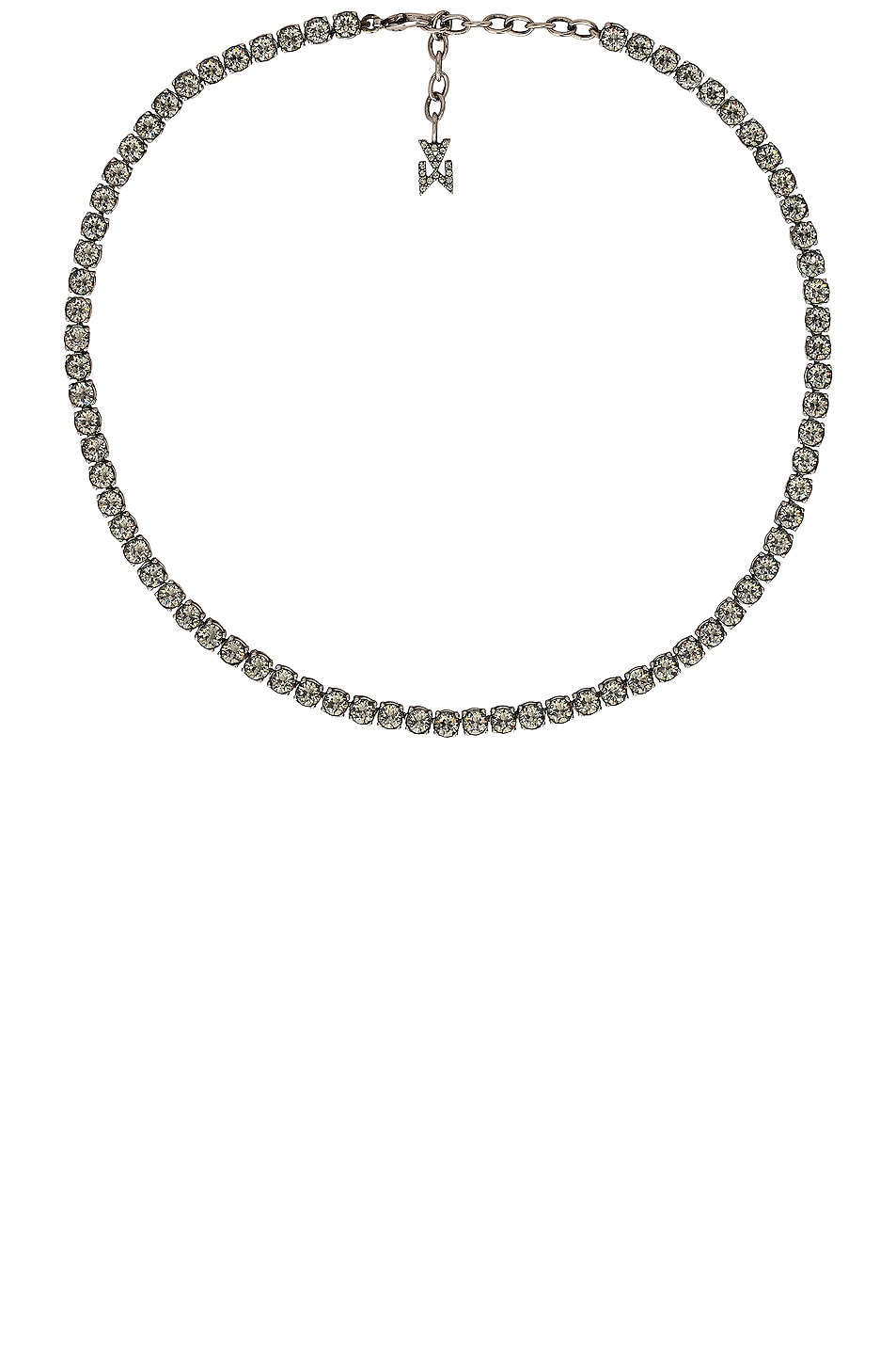 Image 1 of AMINA MUADDI Tennis Necklace in Black Diamond