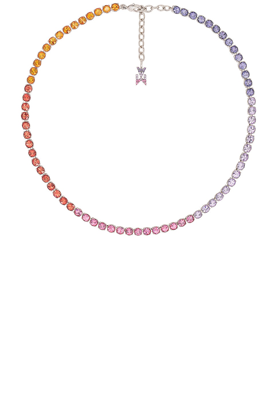 Image 1 of AMINA MUADDI Tennis Necklace in Sunset Ombre