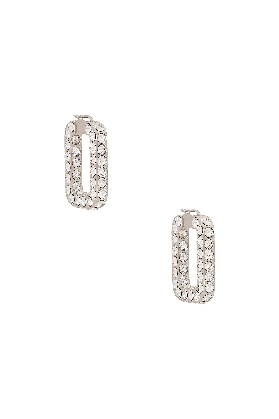 Charlotte Hoop Earrings in White