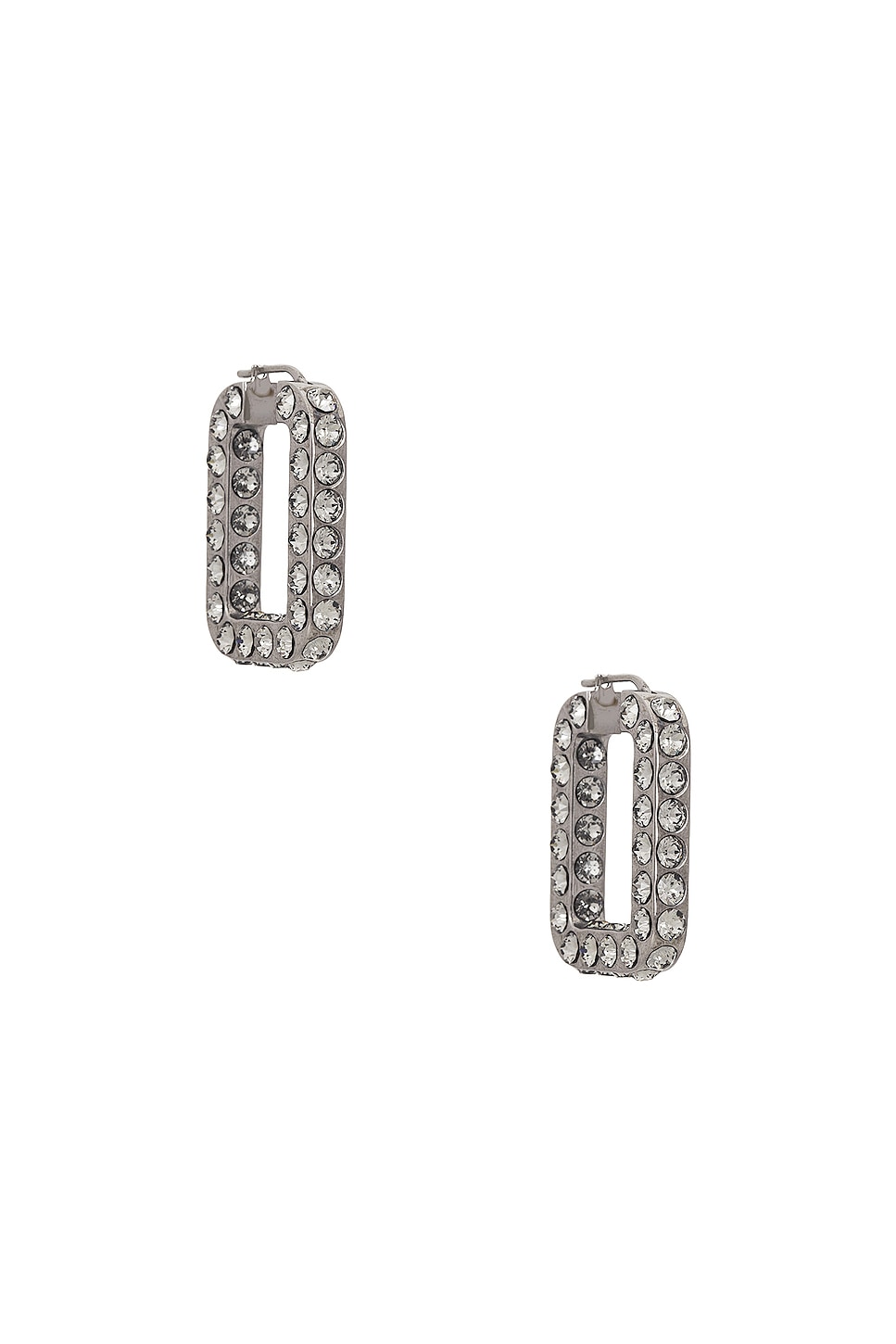 Charlotte Hoop Earrings in Grey