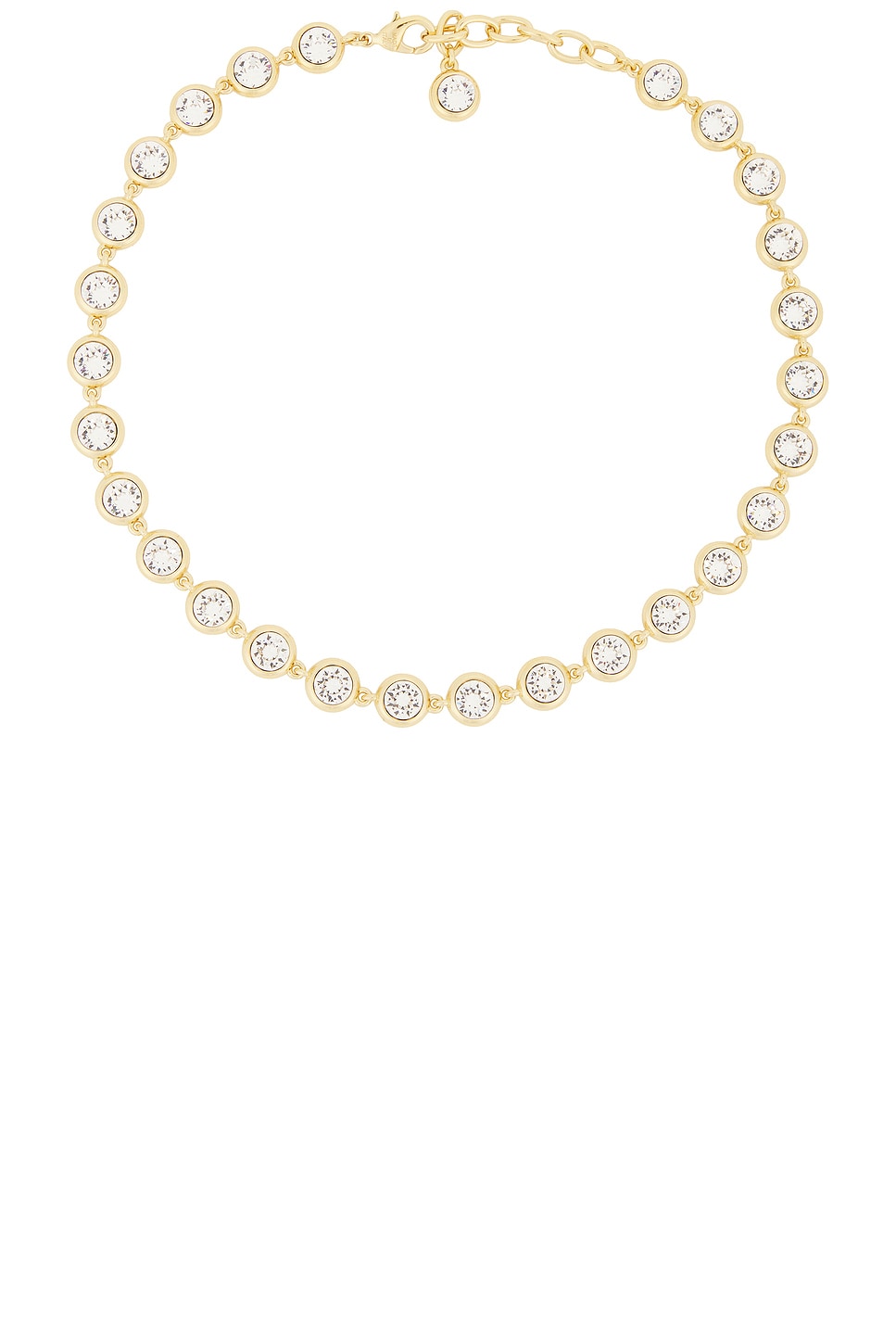 Image 1 of AMINA MUADDI Iris Necklace in White Crystal & Gold