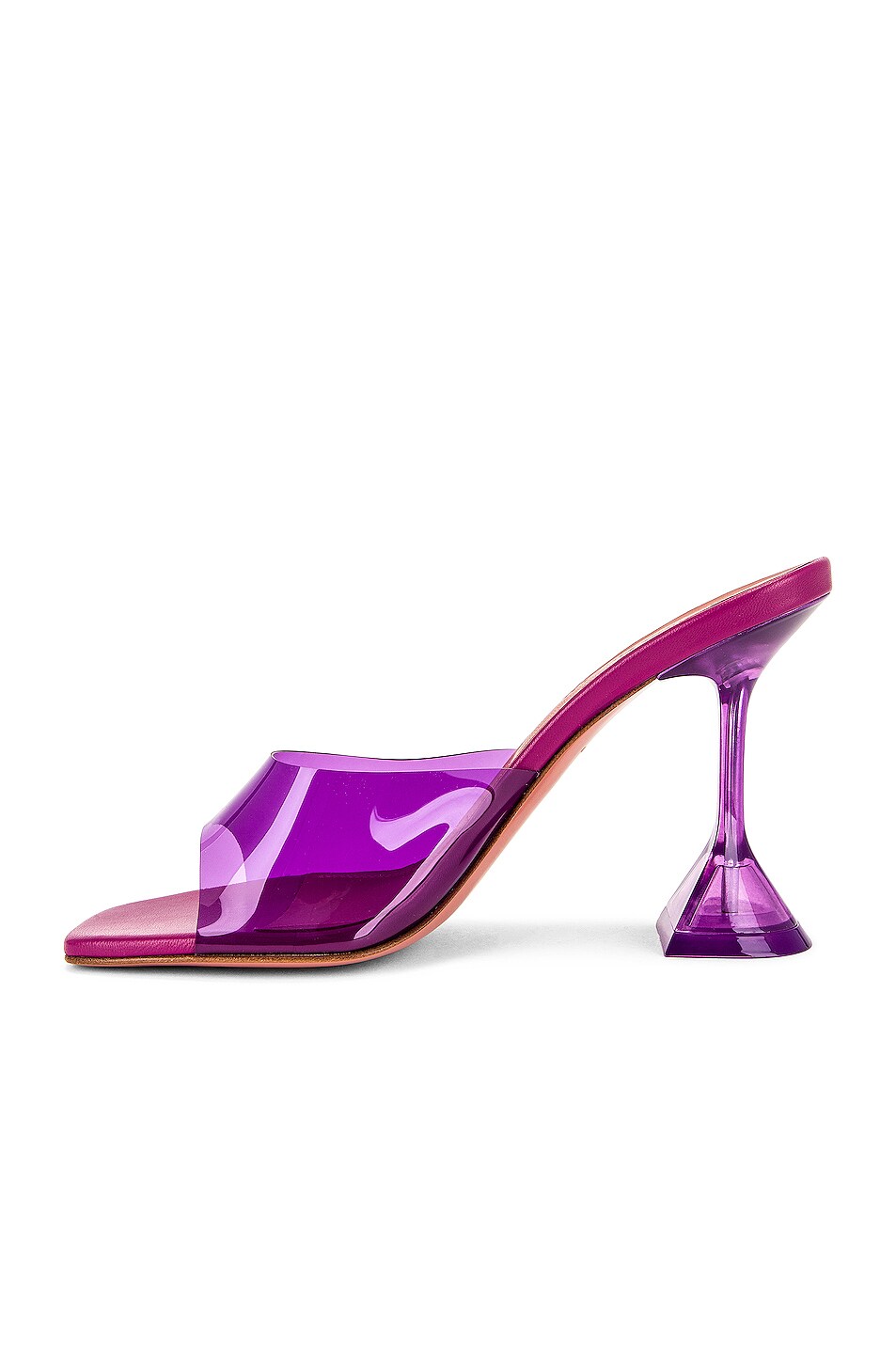 AMINA MUADDI Lupita Glass Sandal in Lilac | FWRD