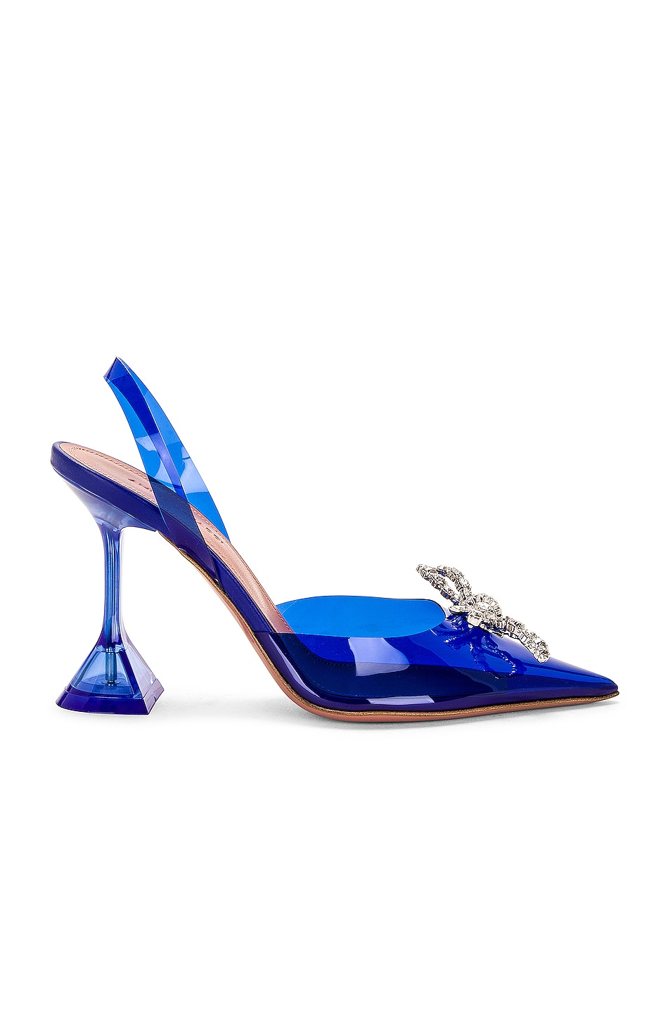 Image 1 of AMINA MUADDI Rosie Glass Sling Heel in Electric Blue
