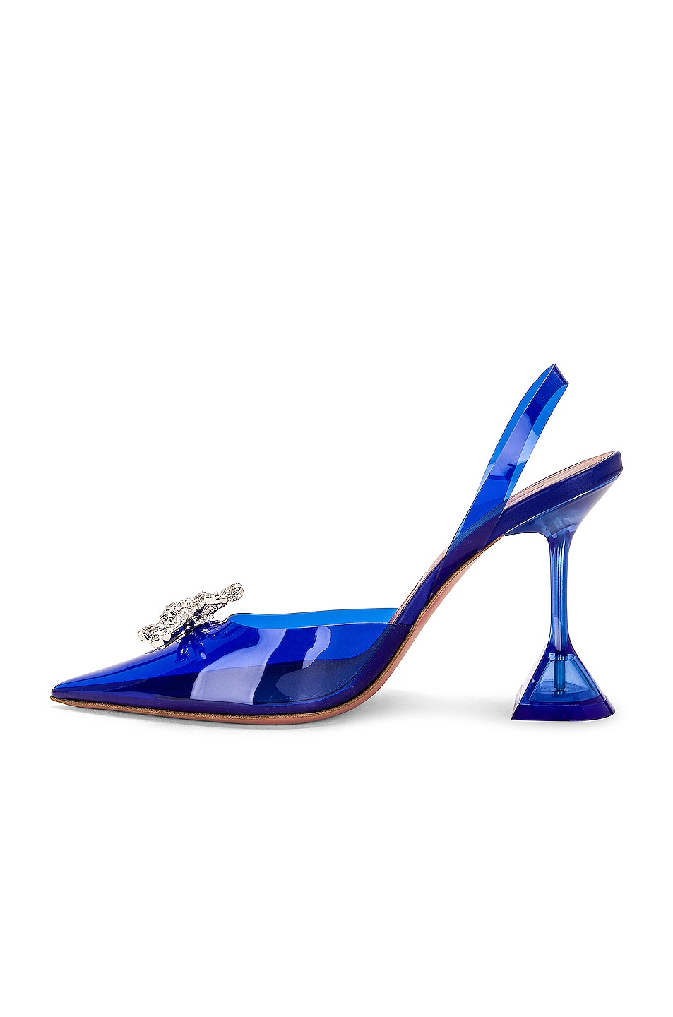 AMINA MUADDI Rosie Glass Sling Heel in Electric Blue | FWRD