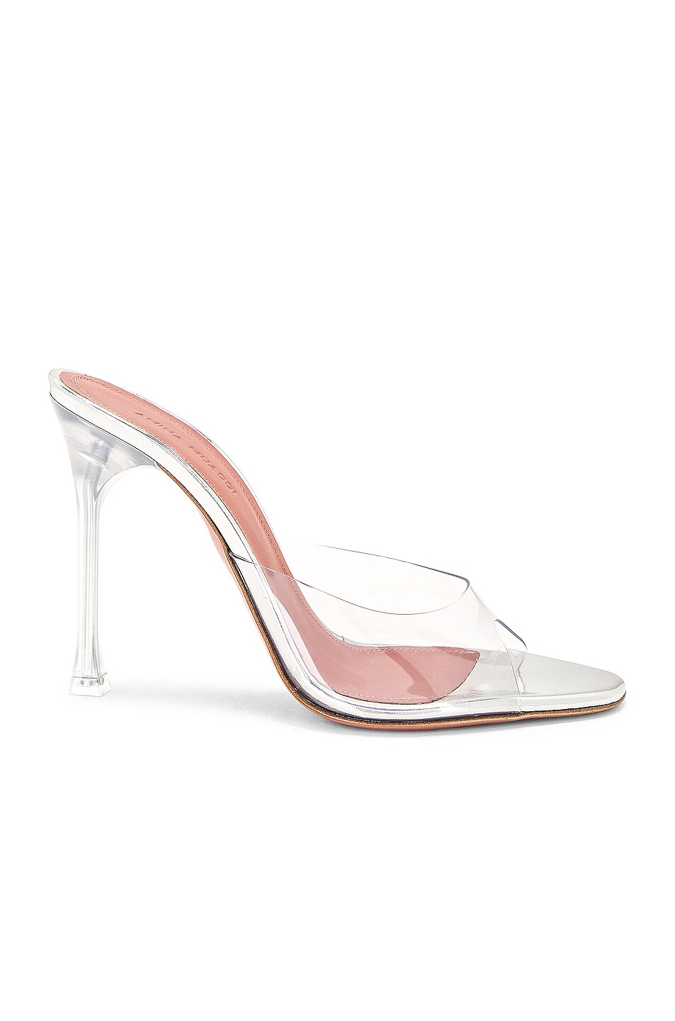 AMINA MUADDI Alexa Pvc Glass Slipper Mule in Transparent | FWRD