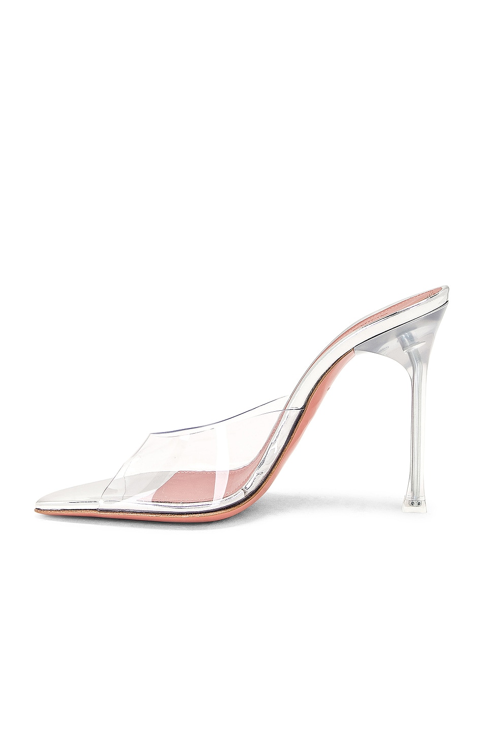 AMINA MUADDI Alexa Pvc Glass Slipper Mule in Transparent | FWRD