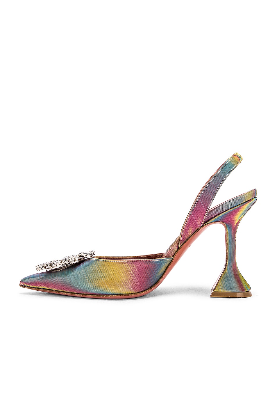 AMINA MUADDI Begum Sling Heel in Shadow Leather Multicolor | FWRD