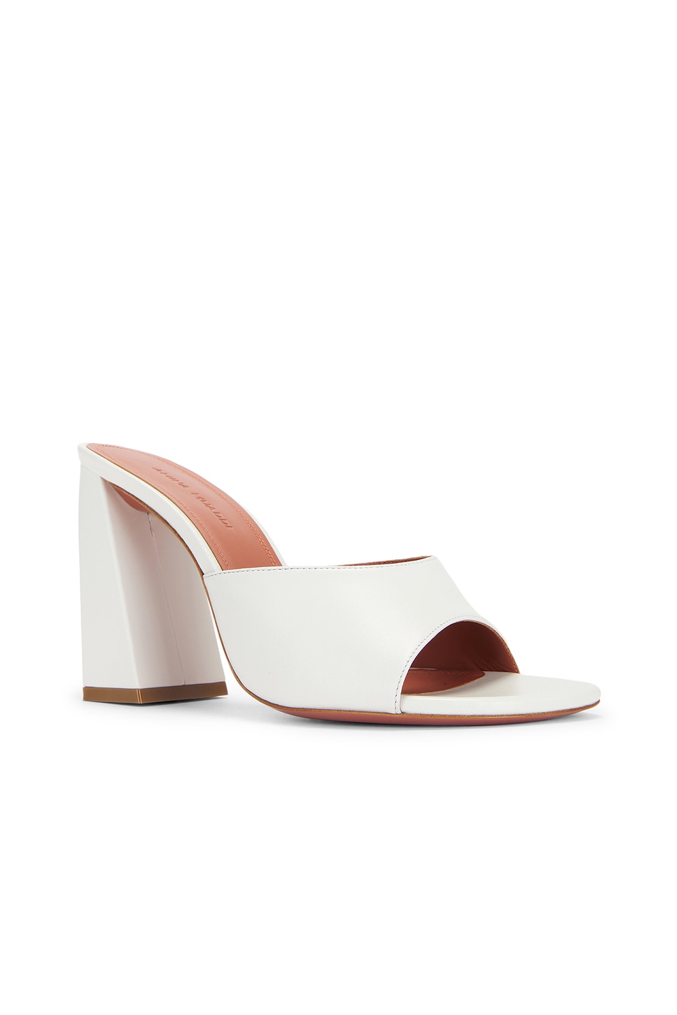 Shop Amina Muaddi Brigitte 95 Slipper Mule In White