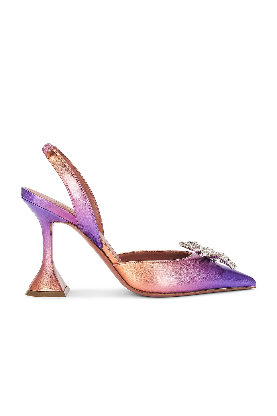 Image 1 of AMINA MUADDI Rosie Sling Pump in Sunset Ombre & White Crystal