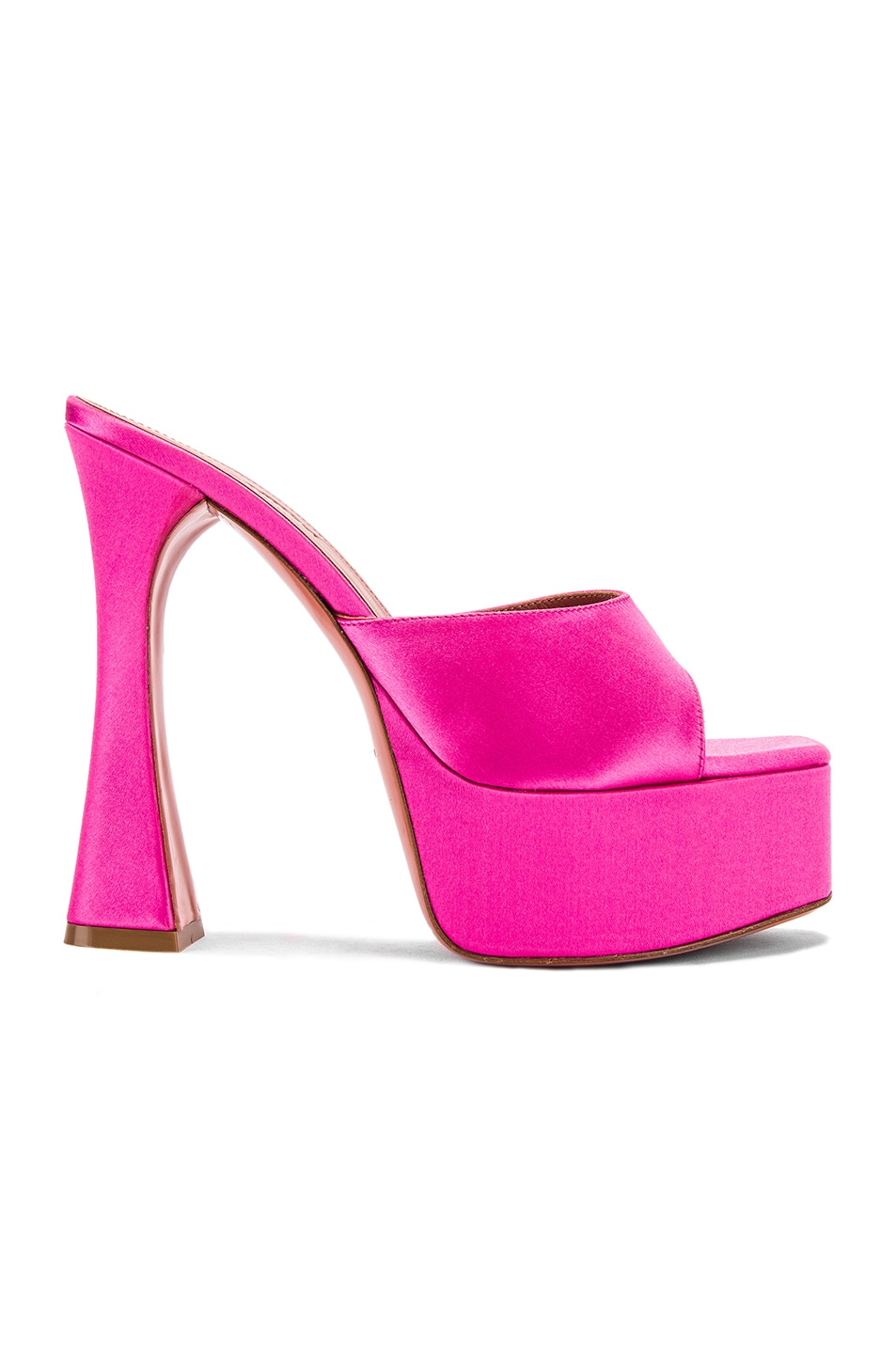 Image 1 of AMINA MUADDI Dalida Satin Sandal in Pink