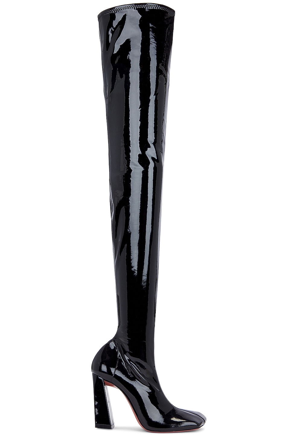 Image 1 of AMINA MUADDI Marine Stretch Thigh High Latex Boot in Black