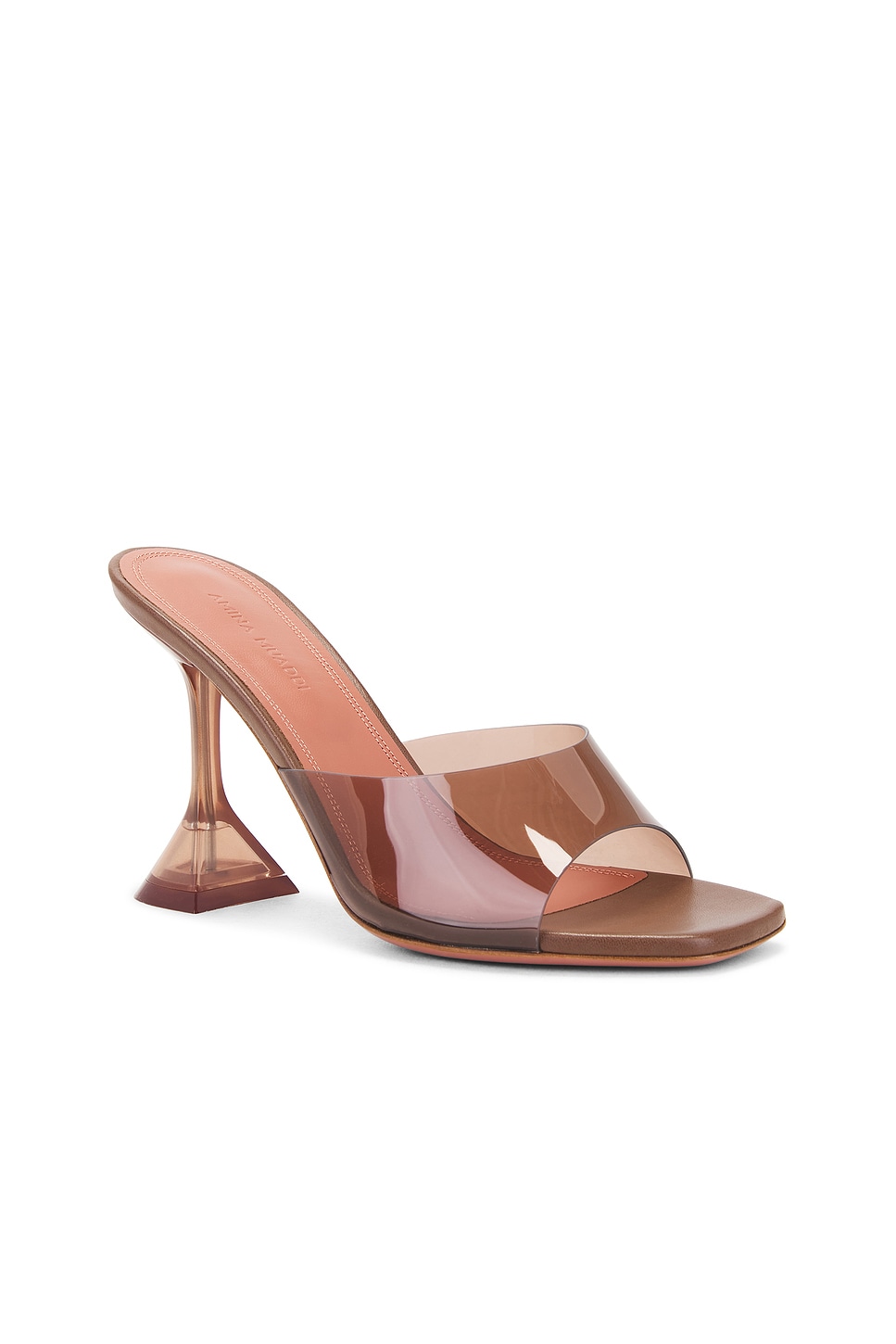 Image 2 of AMINA MUADDI Lupita 95 Glass Slipper Mule in Mocha