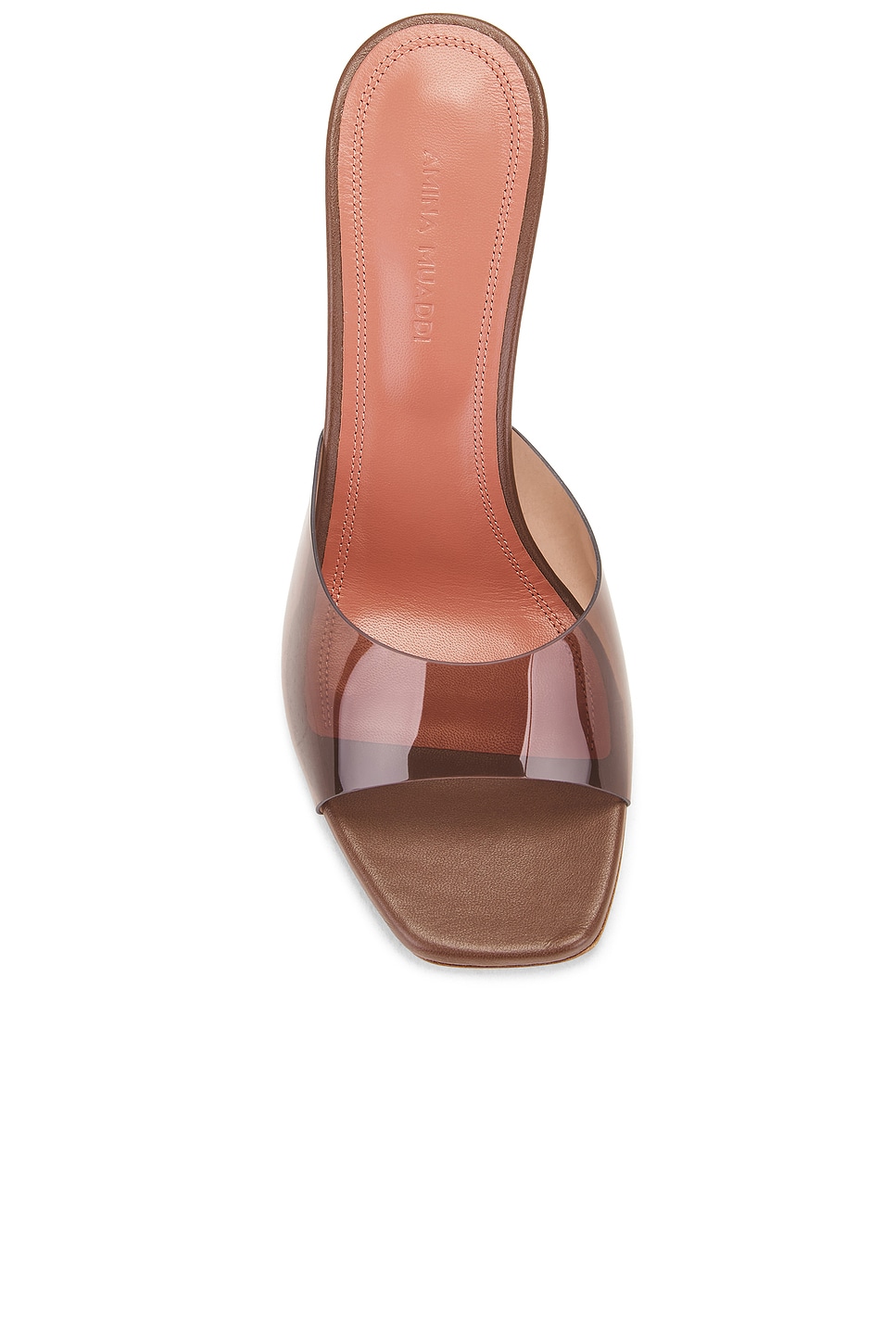 Image 4 of AMINA MUADDI Lupita 95 Glass Slipper Mule in Mocha