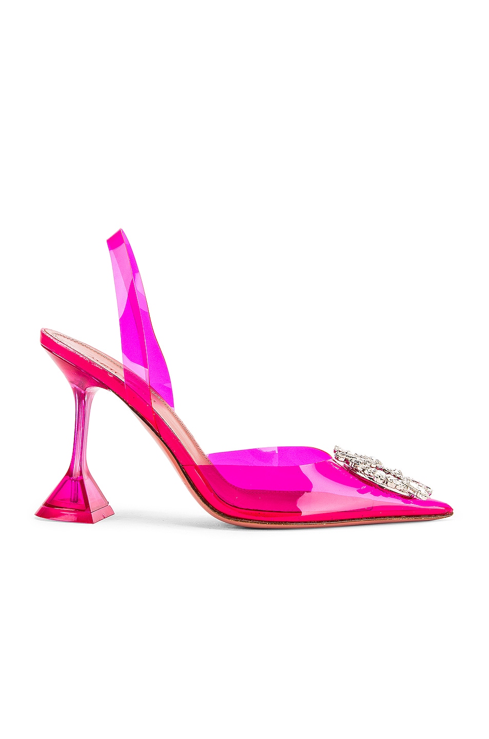 AMINA MUADDI Begum Glass Heel in Pink | FWRD