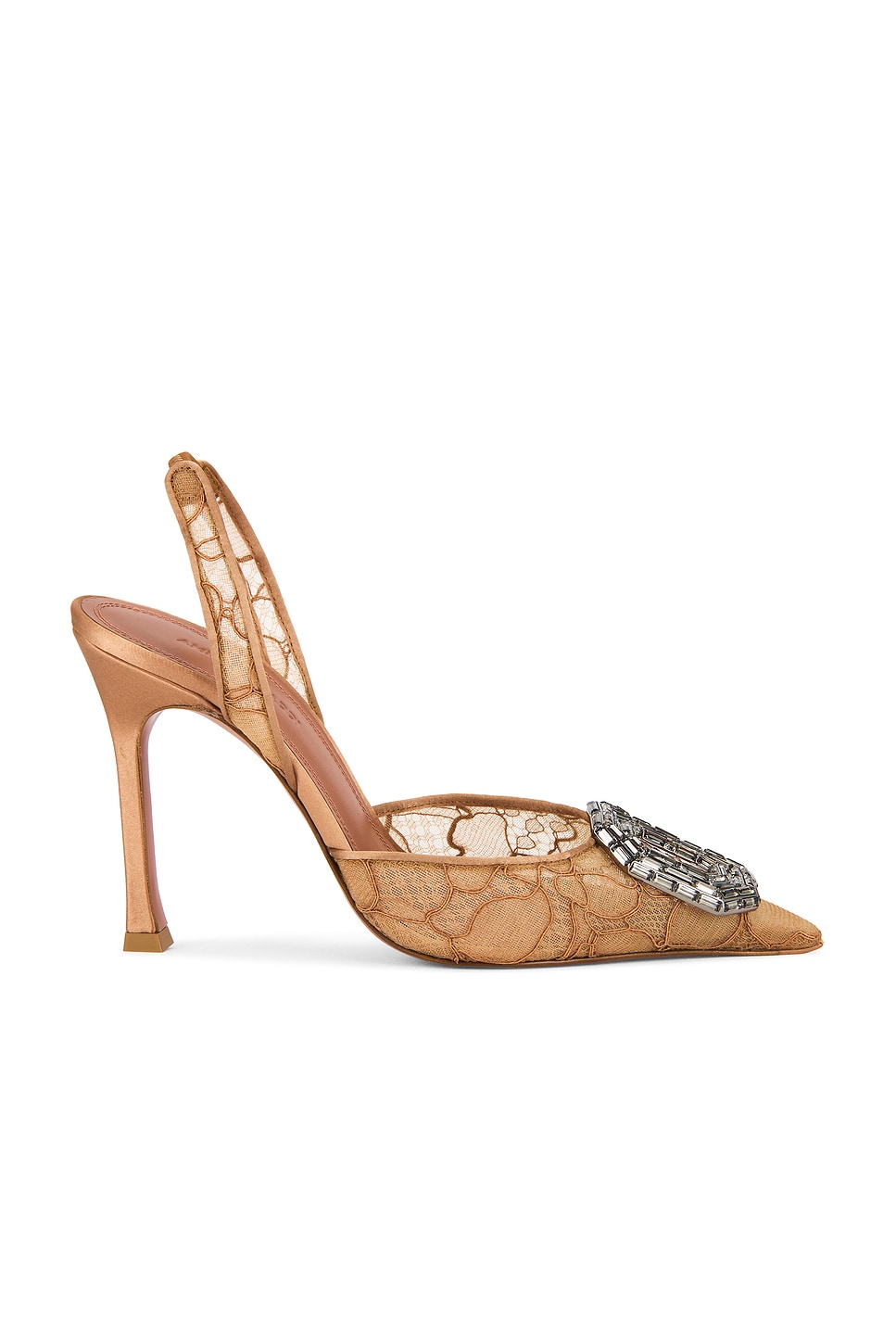 Amina Muaddi Camelia 105 Lace Sling Pump