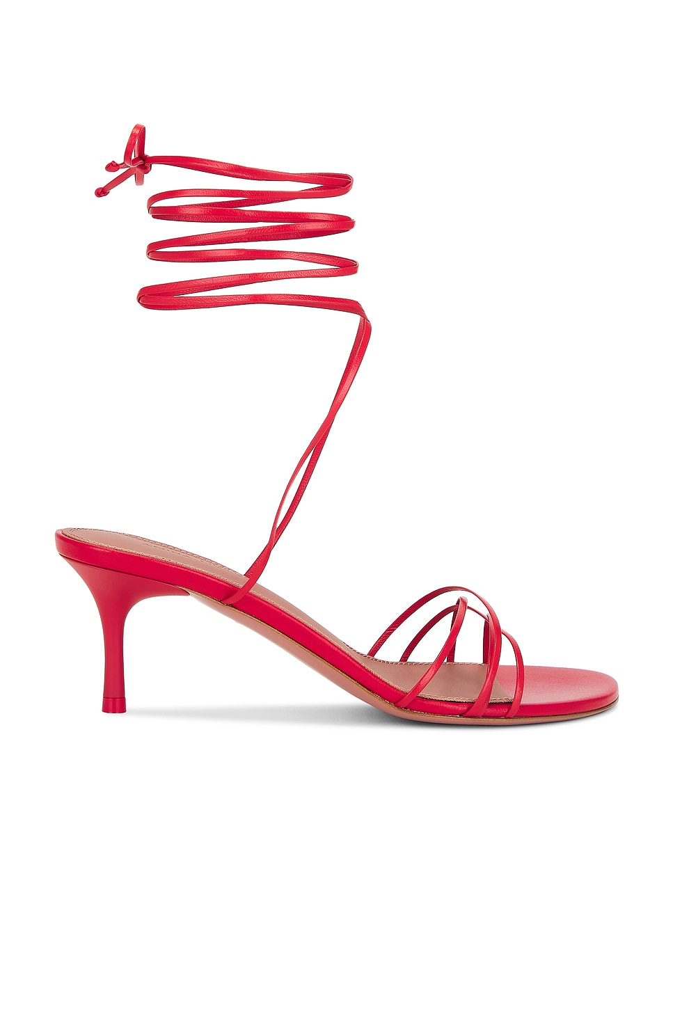 Lori Lace Up 60 Nappa Sandal in Red