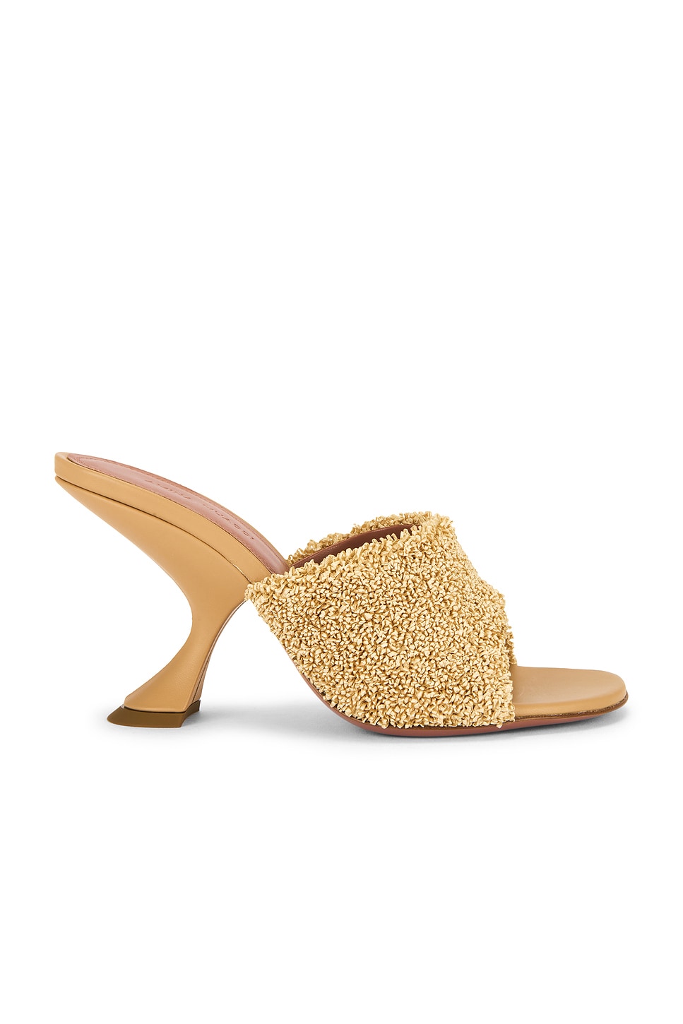 Image 1 of AMINA MUADDI Taylor Raffia 90 Slipper in Beige