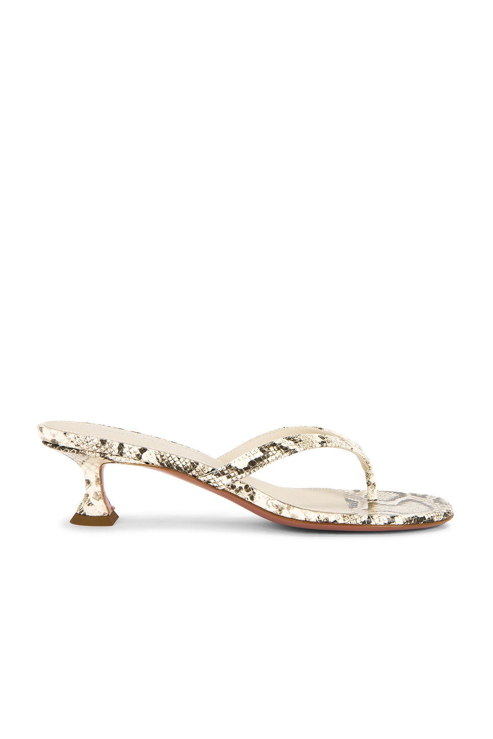 Image 1 of AMINA MUADDI Juliette 45 Thong Sandal in Print Snake Natural