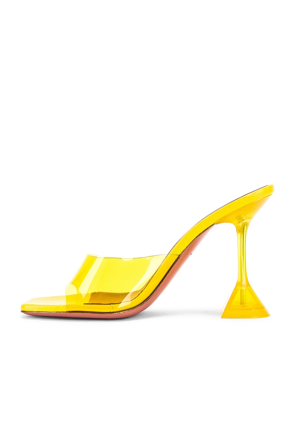 AMINA MUADDI Lupita Glass Heel in Yellow | FWRD