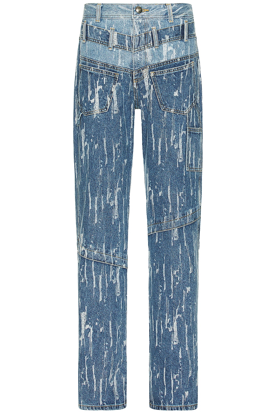 Image 1 of Andersson Bell Layered Wide Leg Jeans in Blue