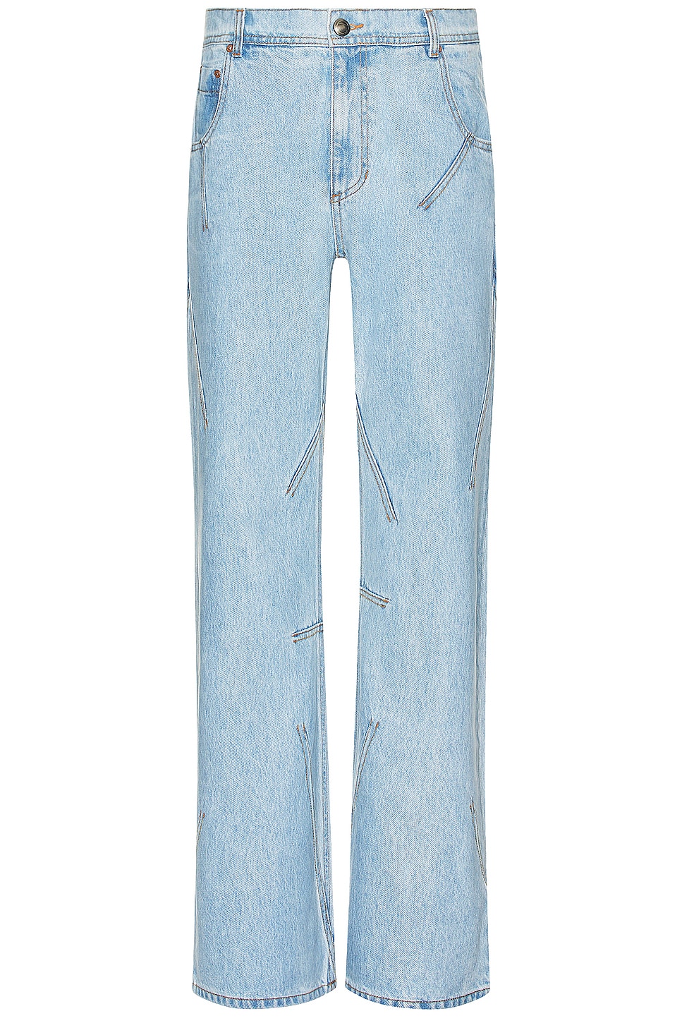 Image 1 of Andersson Bell Tripot Coated Flare Jeans in Light Blue