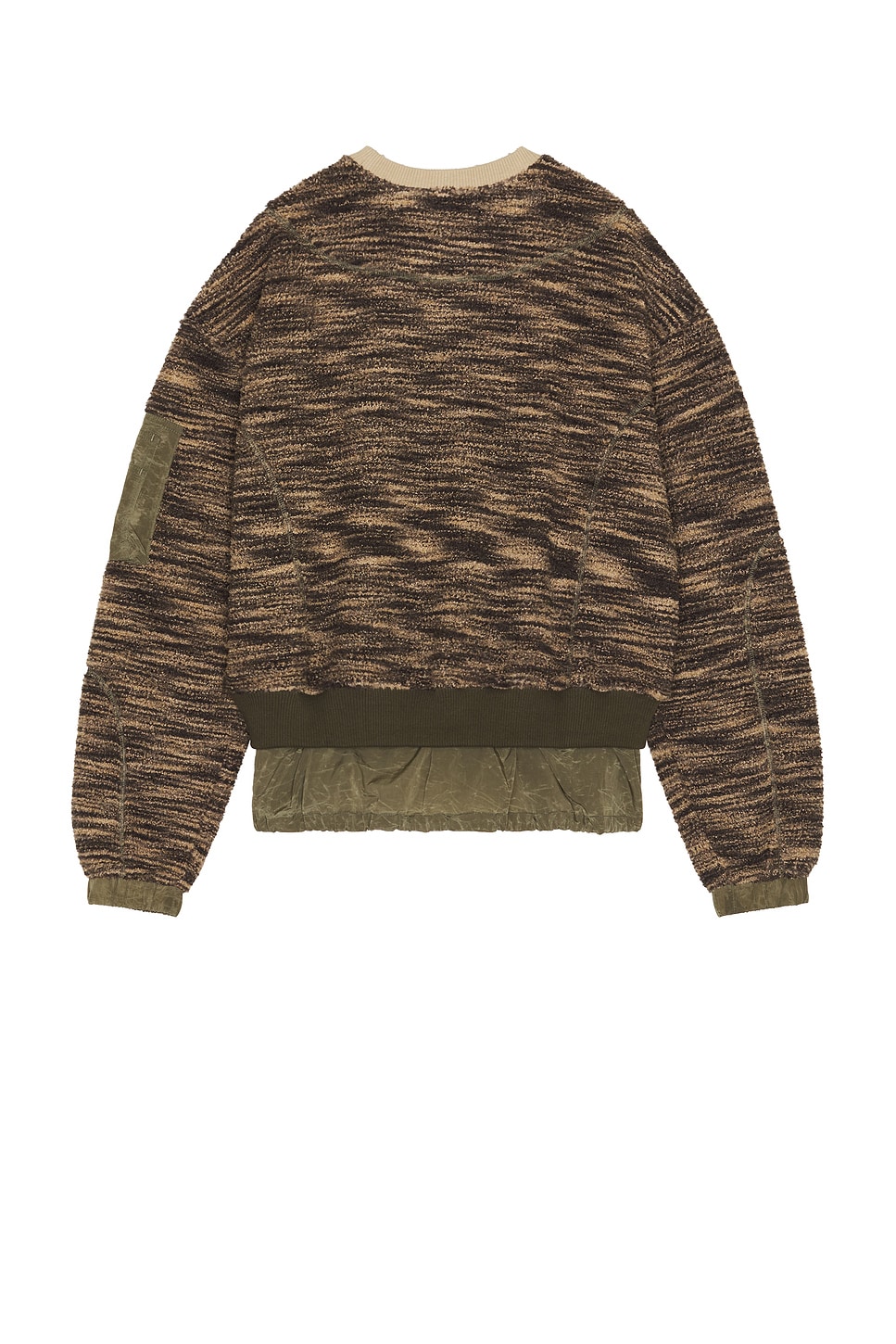 Shop Andersson Bell Layered Fleece Sweater In Khaki