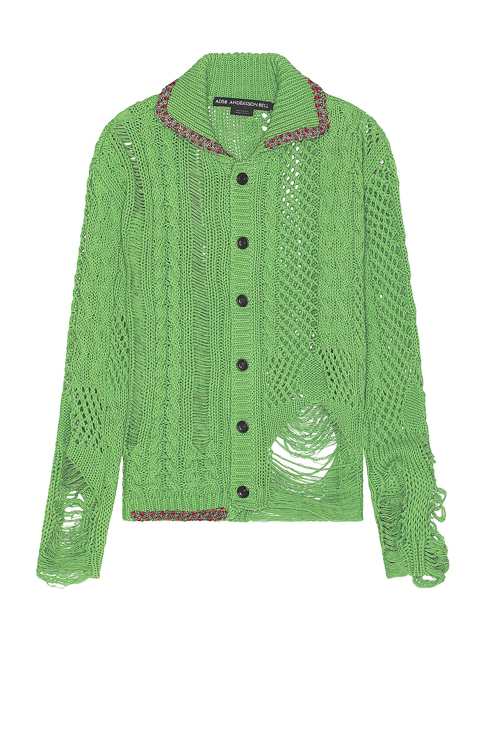 Image 1 of Andersson Bell Sauvage Cotton Cardigan in Green