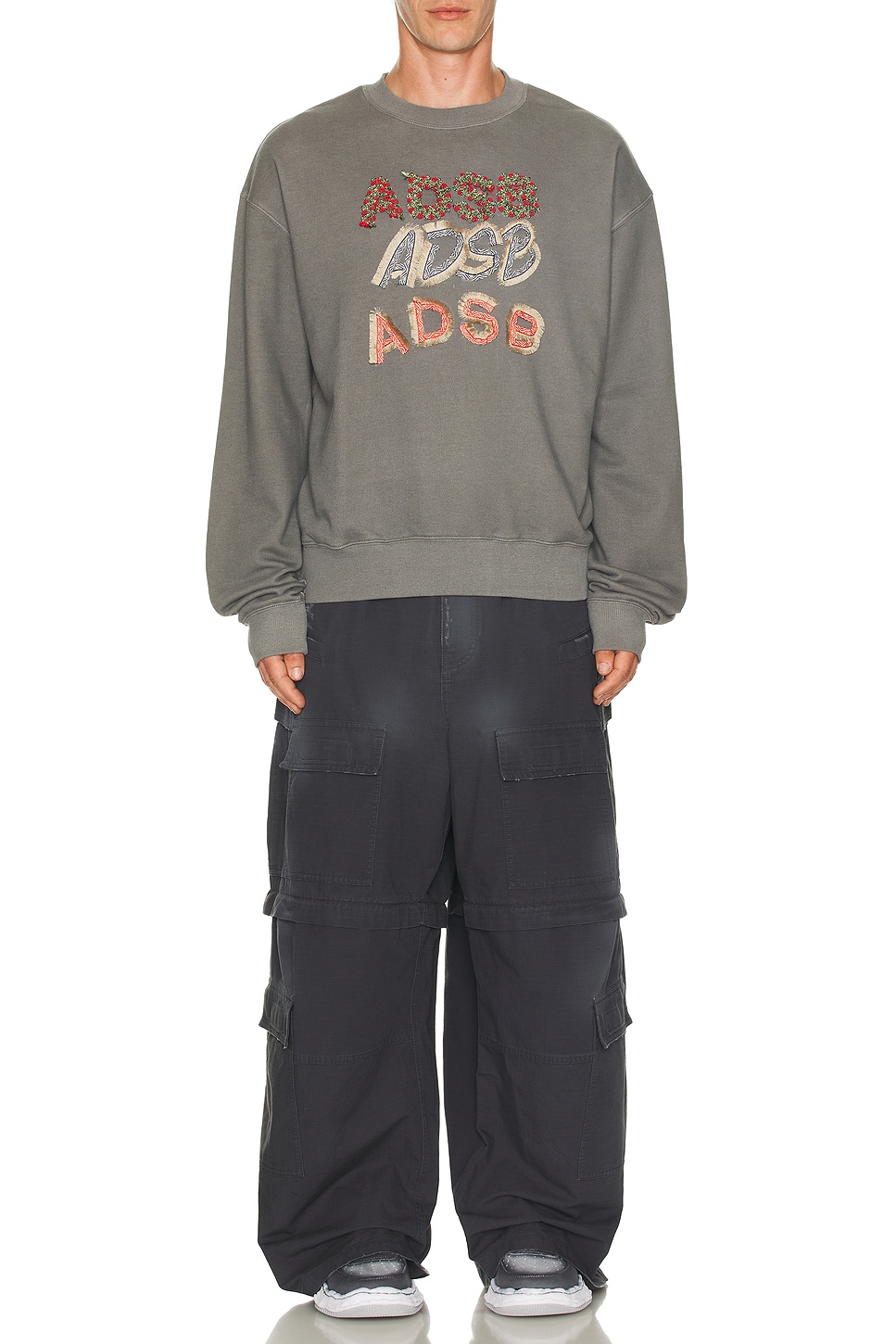 Image 1 of Andersson Bell Adsb Patch Logo Sweatshirt in Charcoal