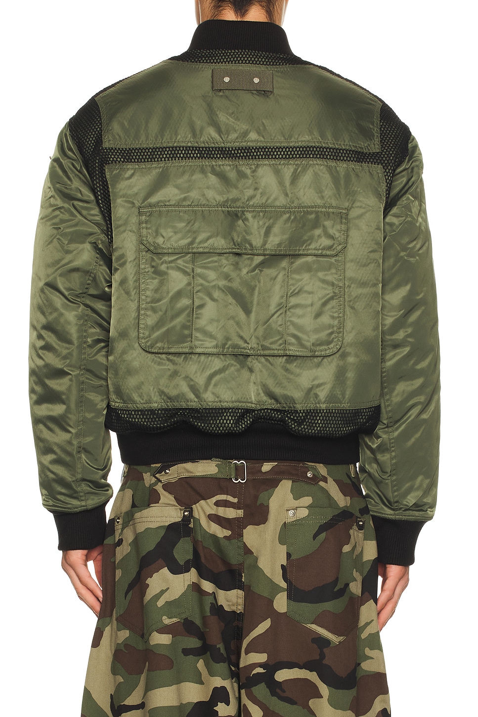 Andersson Bell Flight Layered Washed Bomber Jacket In Green