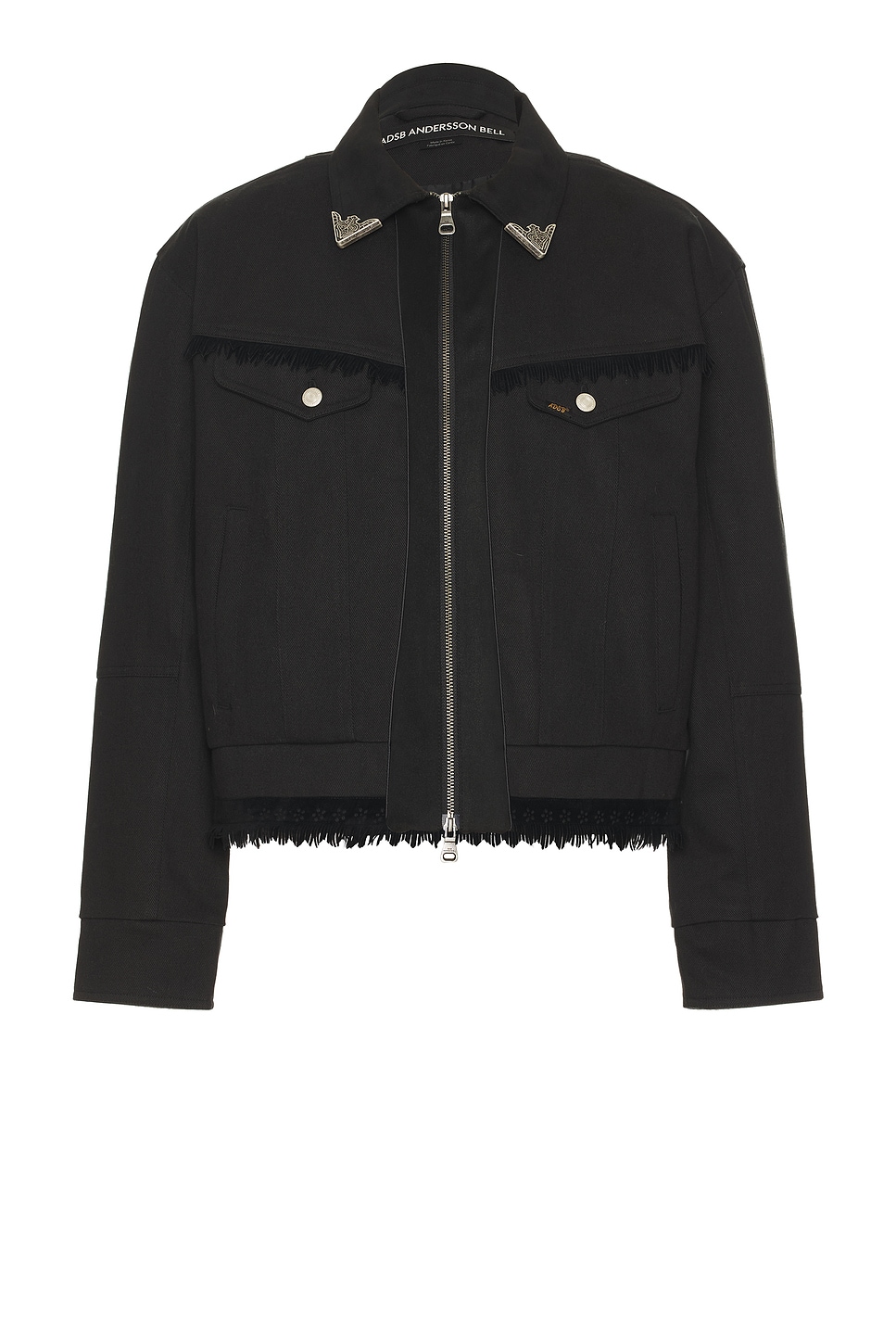 Cowboy Cotton Zip-Up Jacket in Black