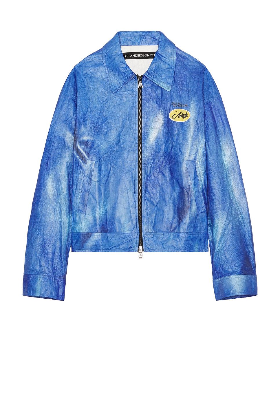 Unisex Wilson Printed Tyvek Jacket in Blue