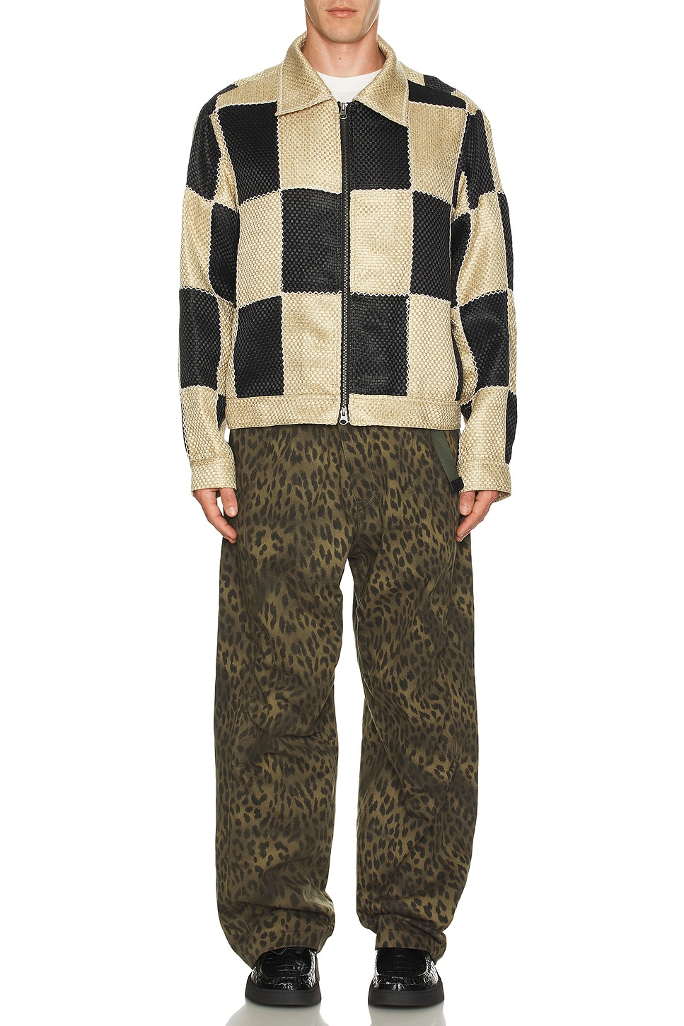 Image 1 of Andersson Bell Patchwork Zip-Up Jacket in Multicolor