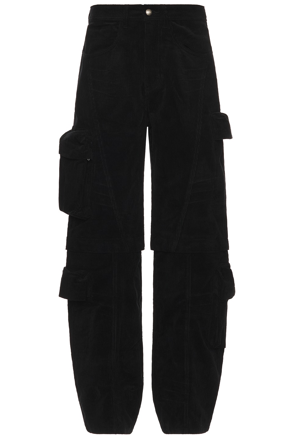 Milano Corduroy Cargo Pants in Black