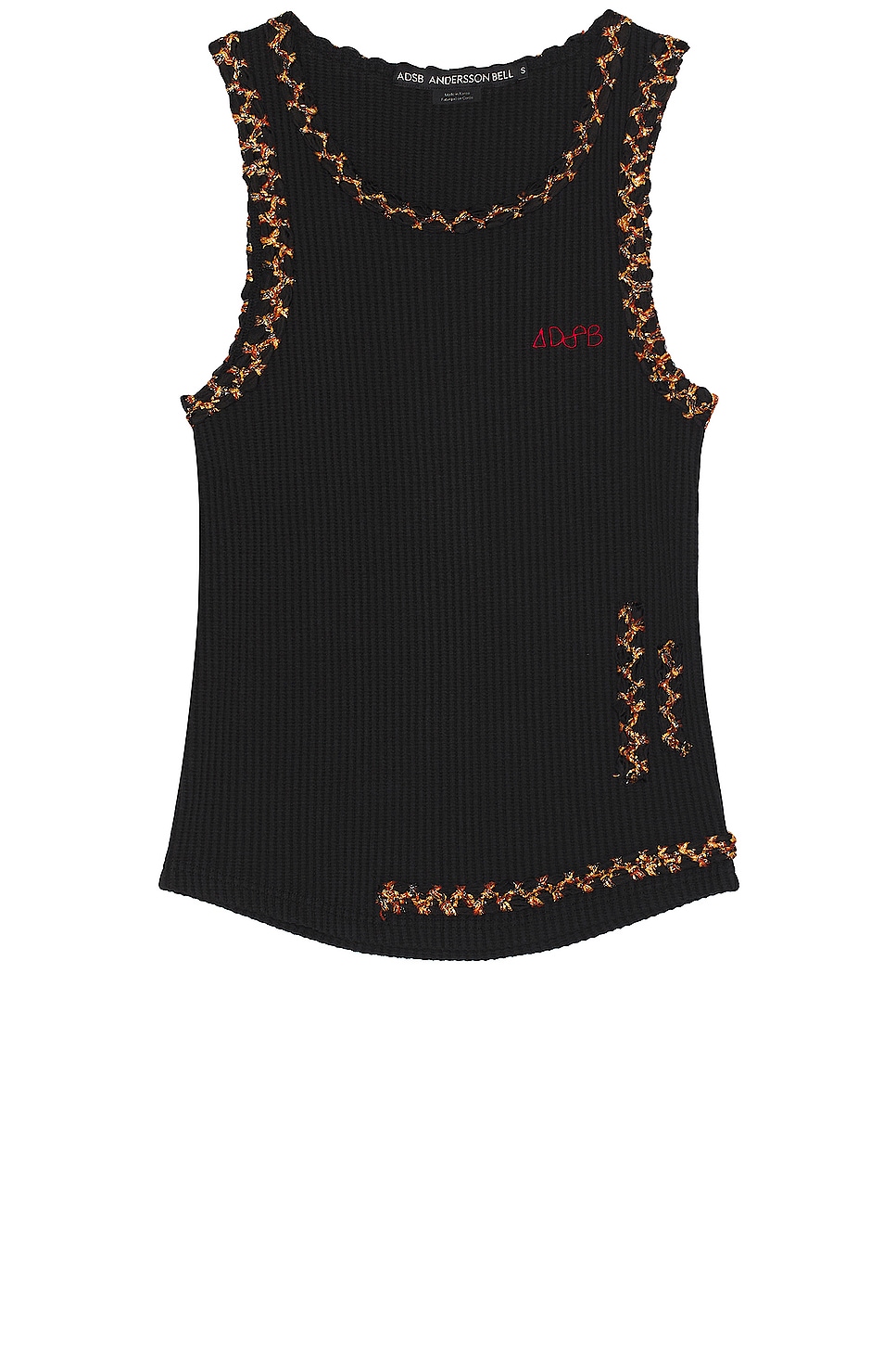 Image 1 of Andersson Bell June Man Waffle Sleeveless Tank in Black