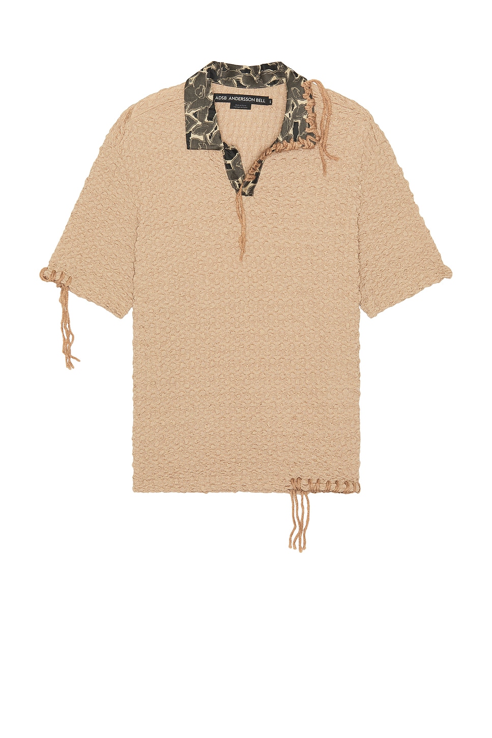 Image 1 of Andersson Bell Sapa Bubble Knit Polo in Beige