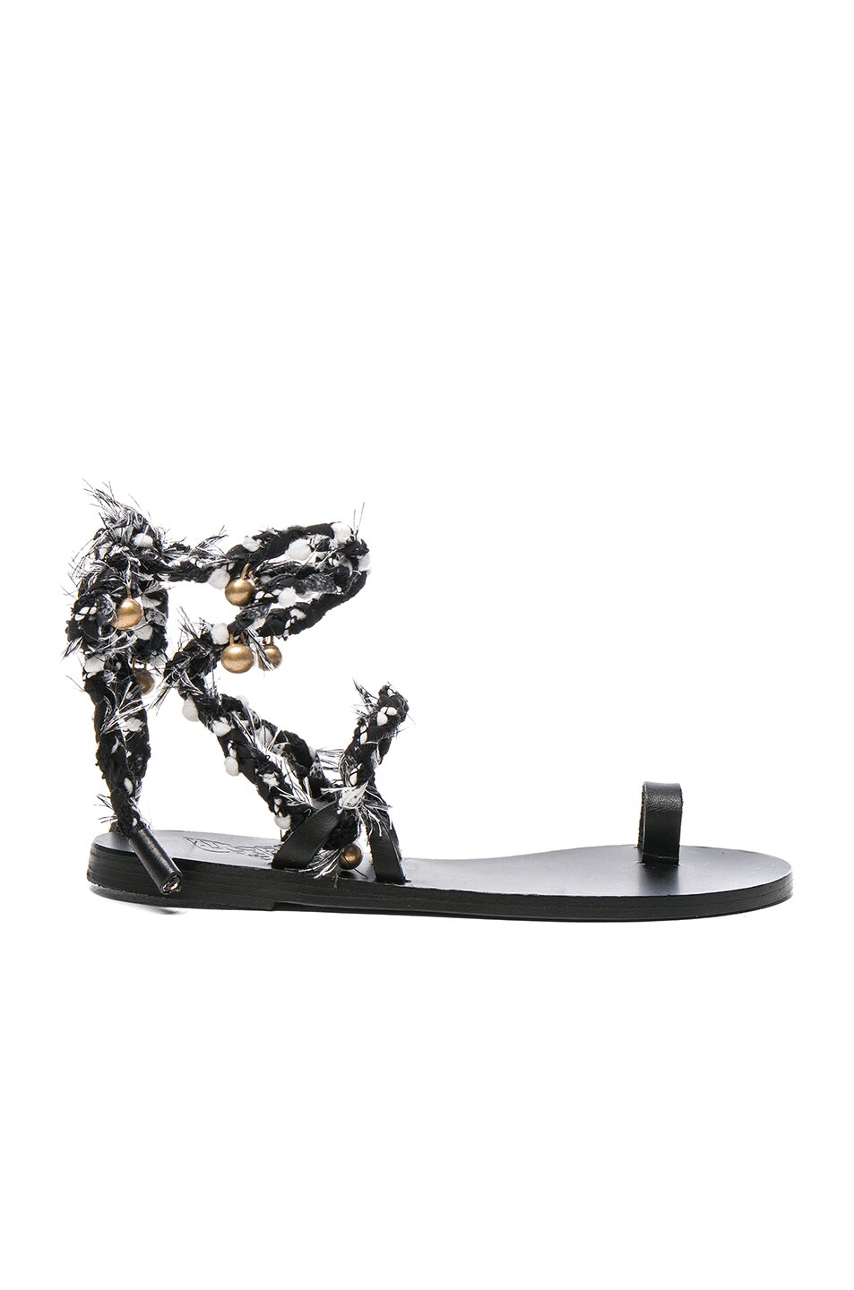 Image 1 of Ancient Greek Sandals Clotho Sandals in Black & White