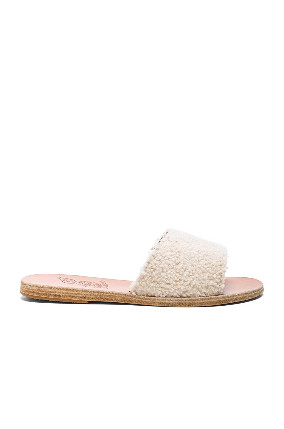 Image 1 of Ancient Greek Sandals Sheep Fur Taygete Sandals in White