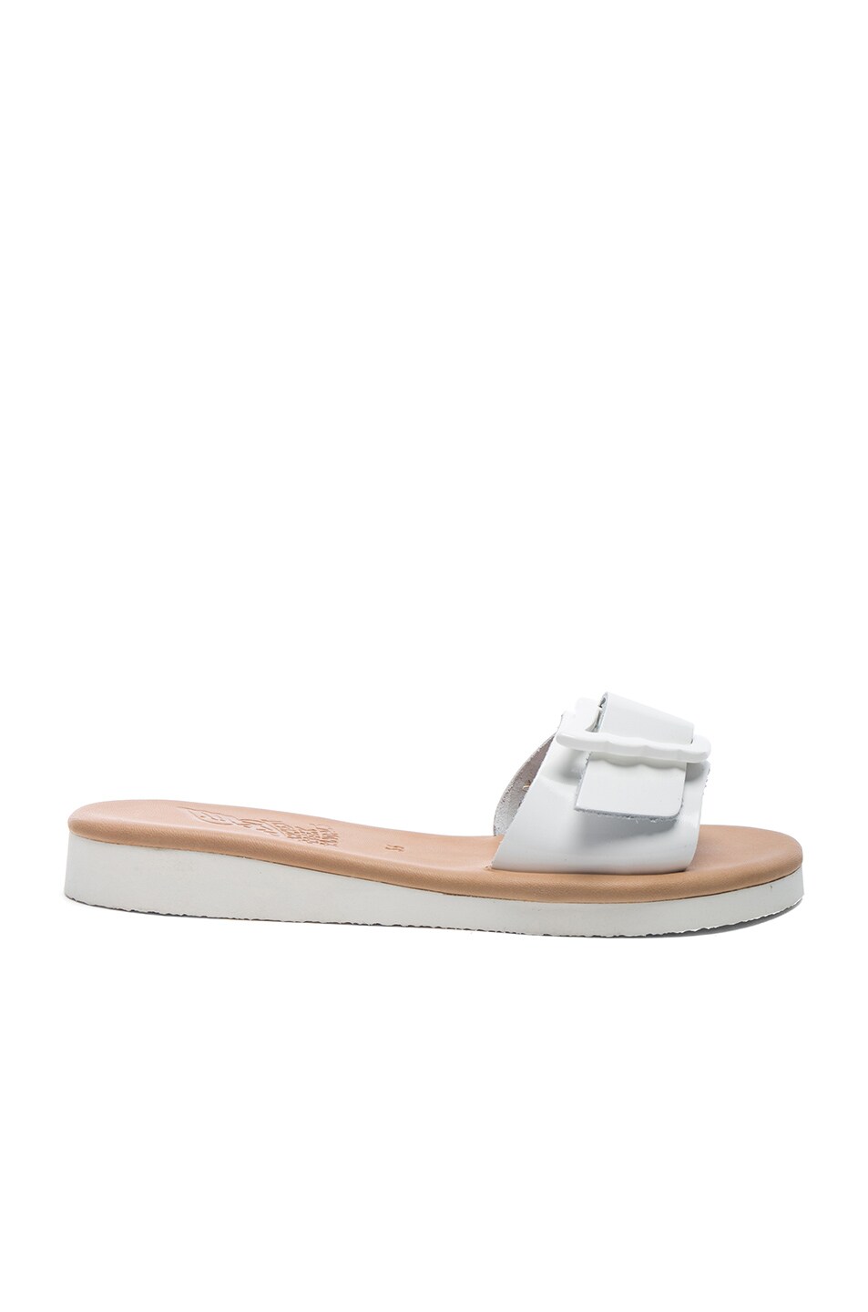 Image 1 of Ancient Greek Sandals Leather Aglaia Sandals in White