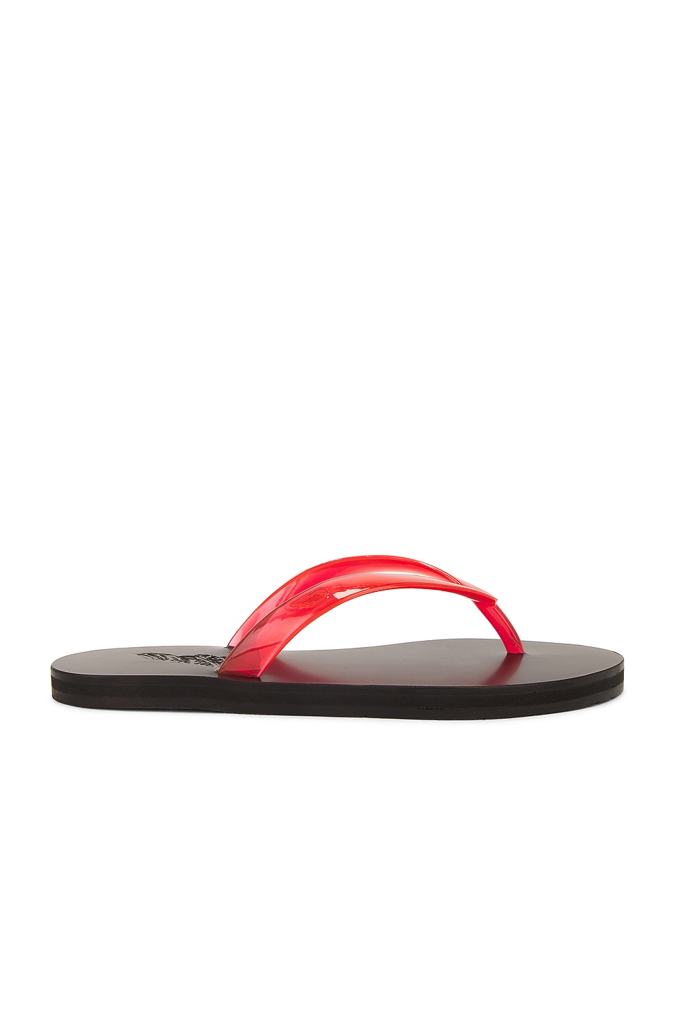 Shop Ancient Greek Sandals Saionara Jelly Flip Flop In Clear Red