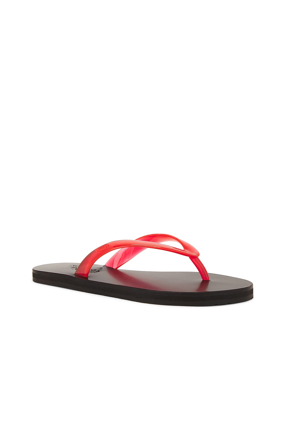 Shop Ancient Greek Sandals Saionara Jelly Flip Flop In Clear Red