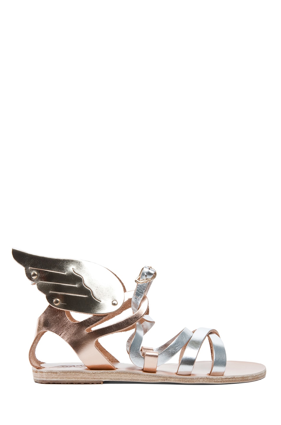 Image 1 of Ancient Greek Sandals Nephele Calfskin Leather Sandals in Metallic Mix