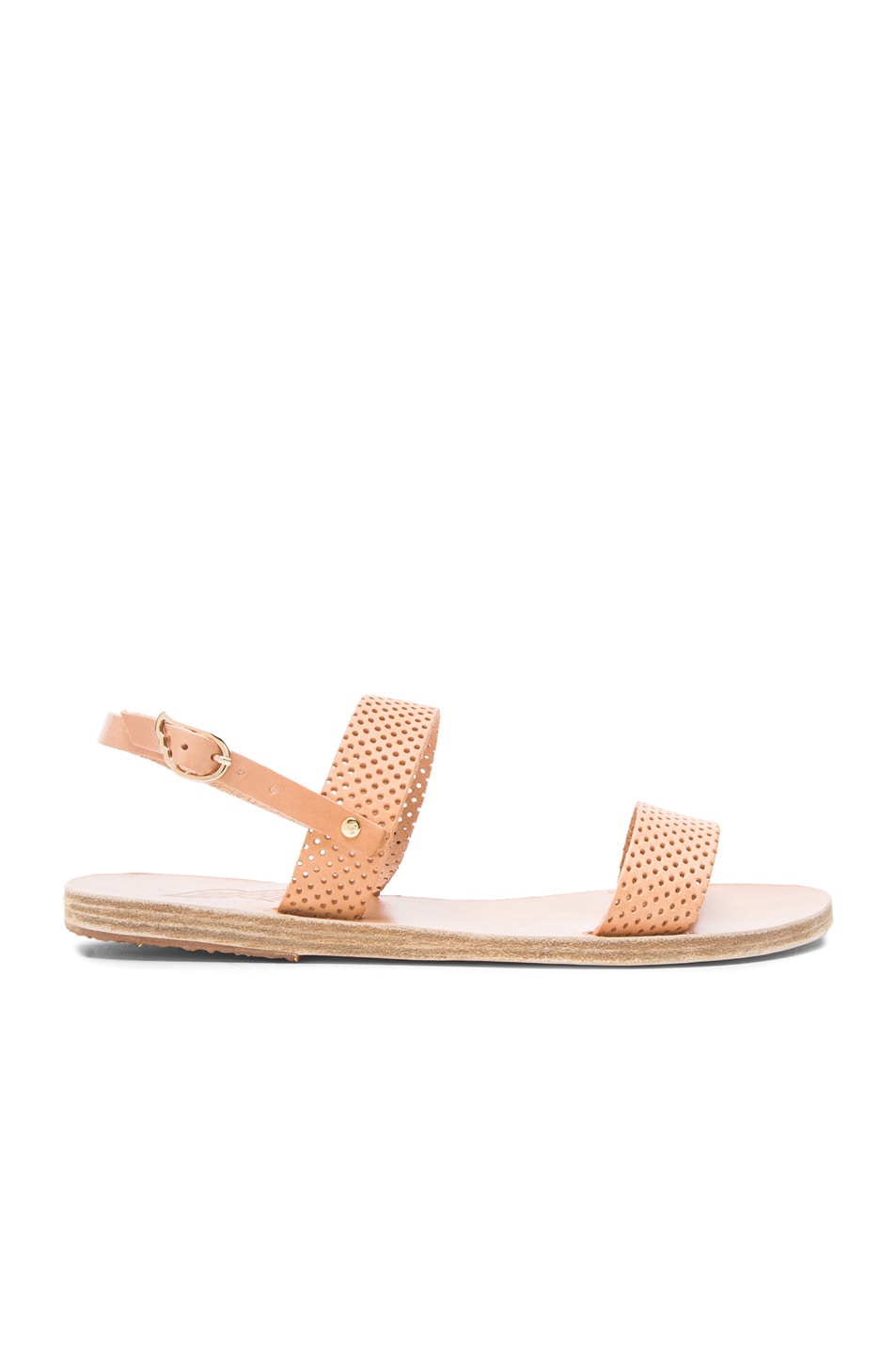 Image 1 of Ancient Greek Sandals Perforated Leather Clio Sandals in Natural